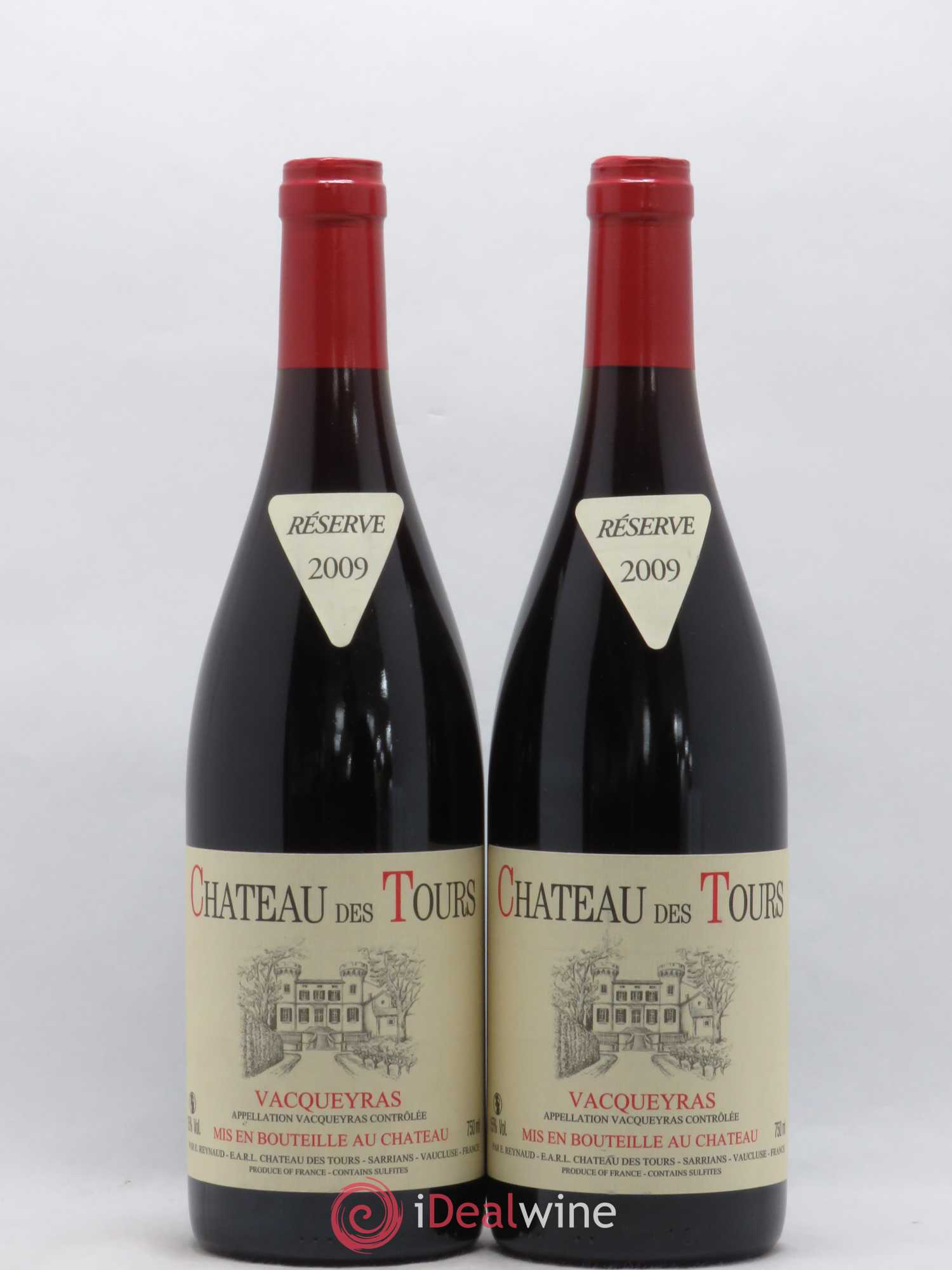 Vacqueyras Château des Tours Emmanuel Reynaud 2009 - Lot de 2 bouteilles - 0