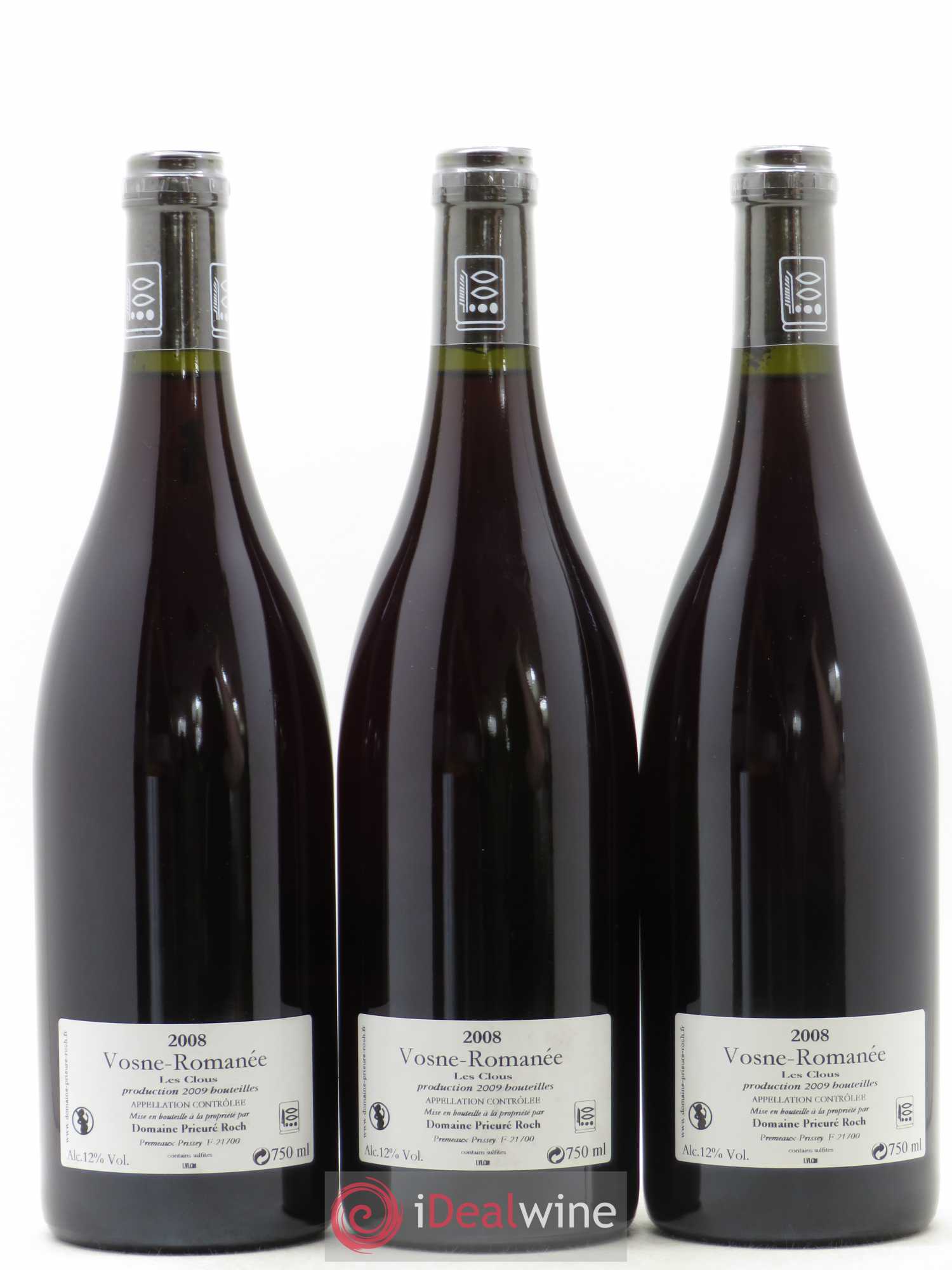 Vosne-Romanée Les Clous Prieuré Roch 2008 - Lot de 3 bouteilles - 1