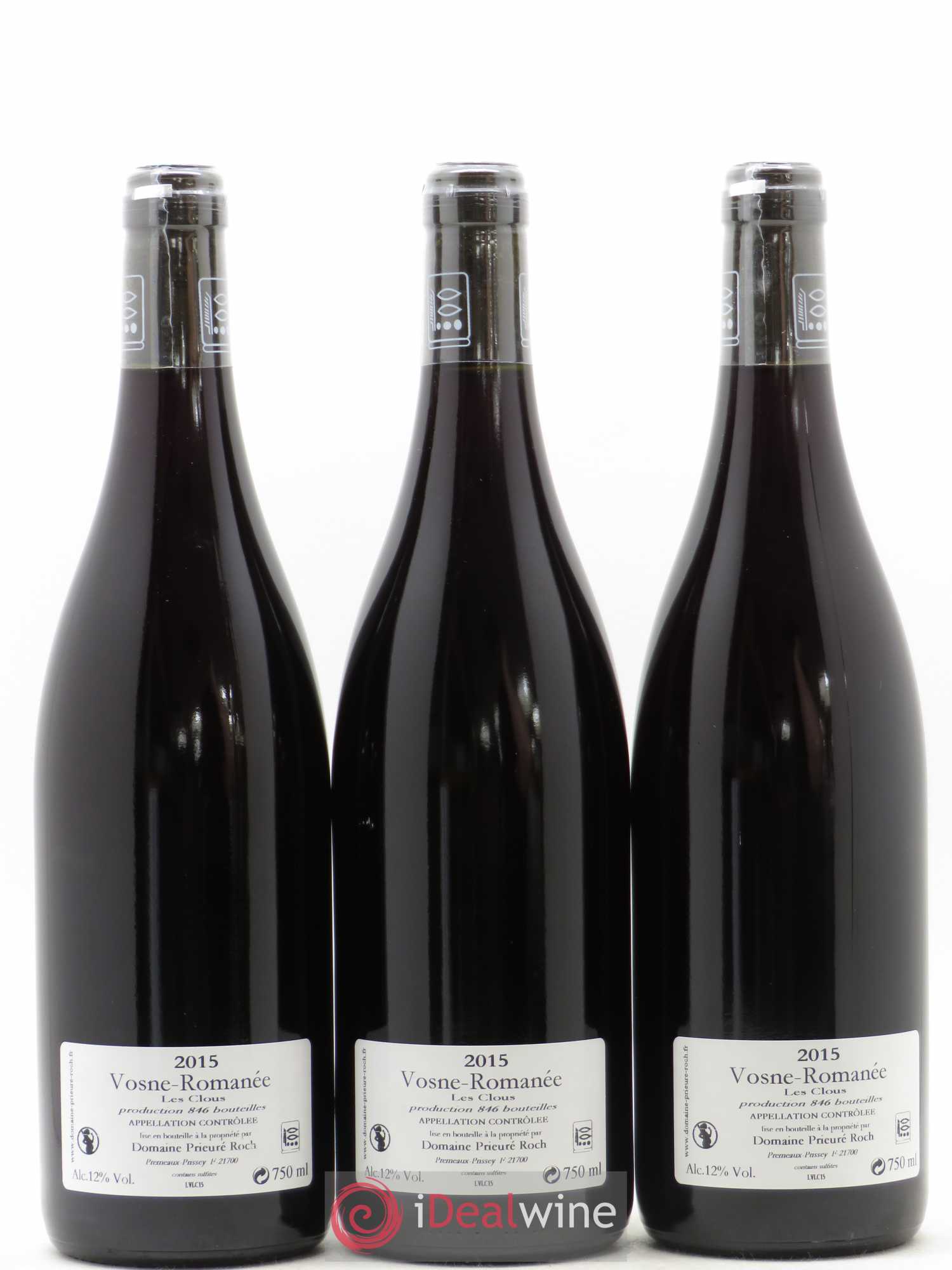 Vosne-Romanée Les Clous Prieuré Roch 2015 - Lot de 3 bouteilles - 1