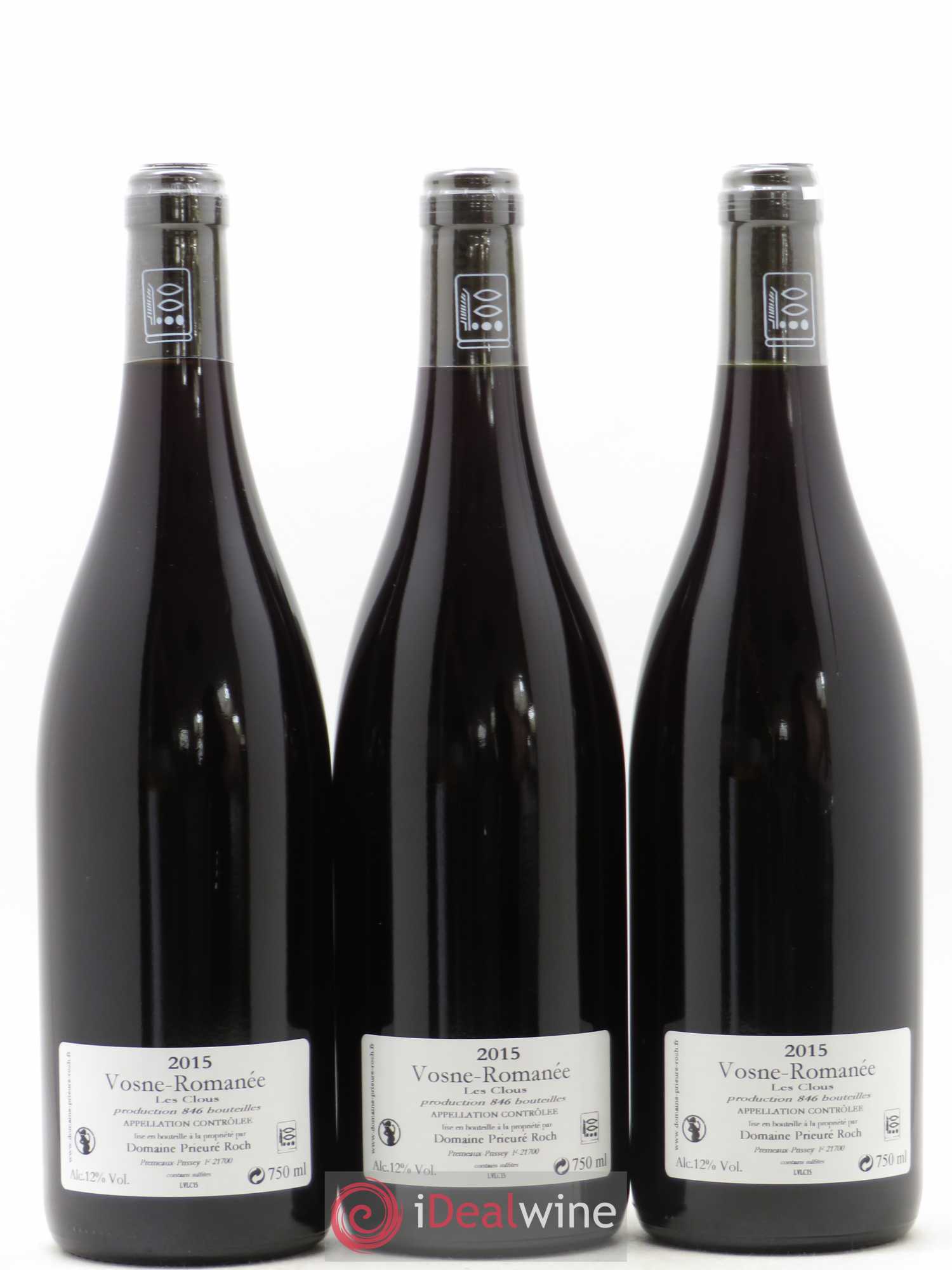 Vosne-Romanée Les Clous Prieuré Roch 2015 - Lot de 3 bouteilles - 1