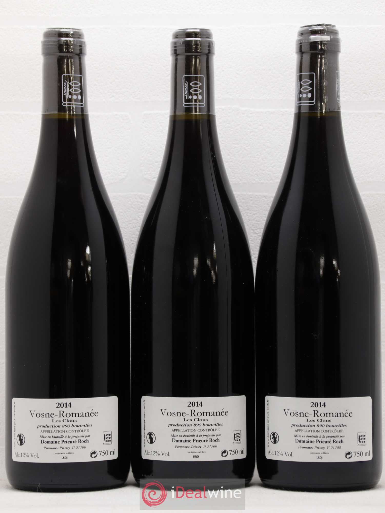 Vosne-Romanée Les Clous Prieuré Roch 2014 - Lot de 3 bouteilles - 1