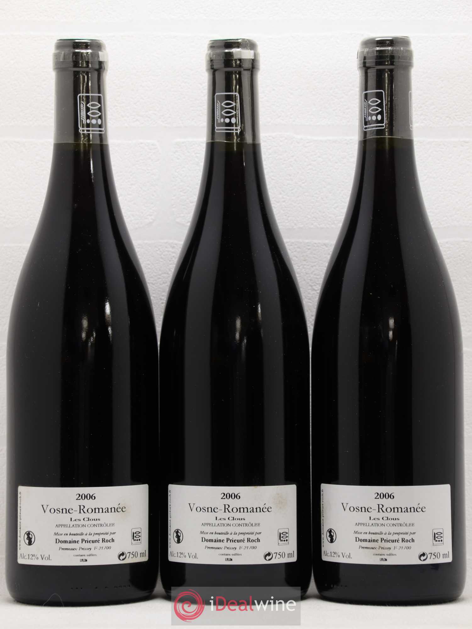 Vosne-Romanée Les Clous Prieuré Roch 2006 - Lot de 3 bouteilles - 1