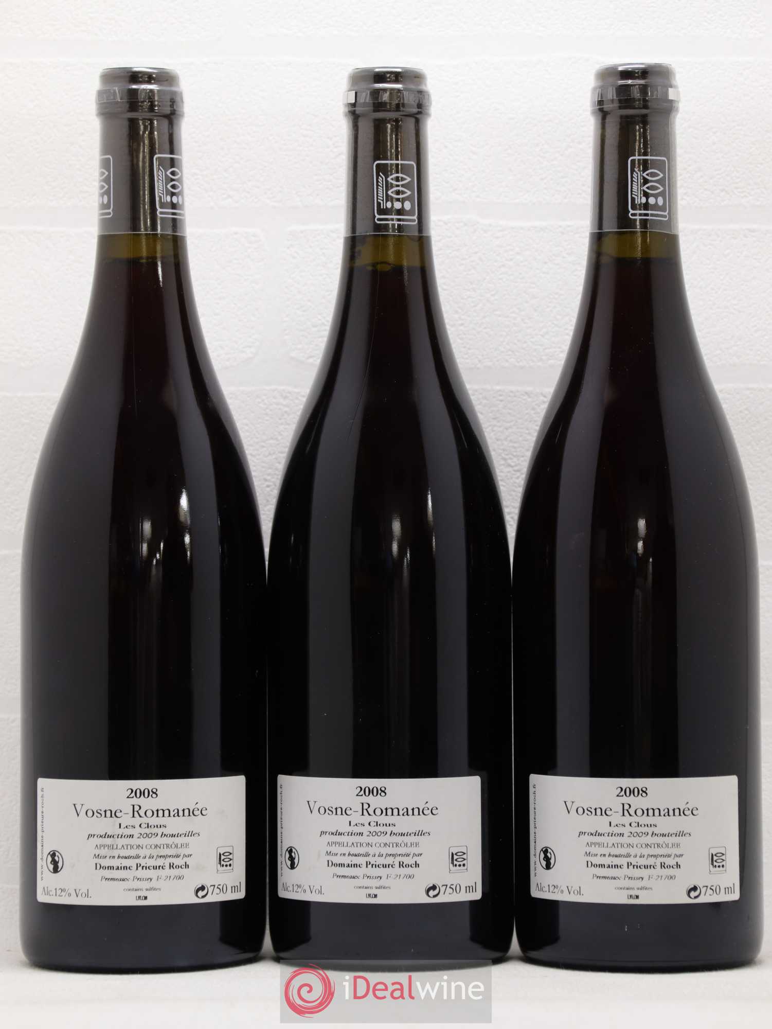 Vosne-Romanée Les Clous Prieuré Roch 2008 - Lot de 3 bouteilles - 1