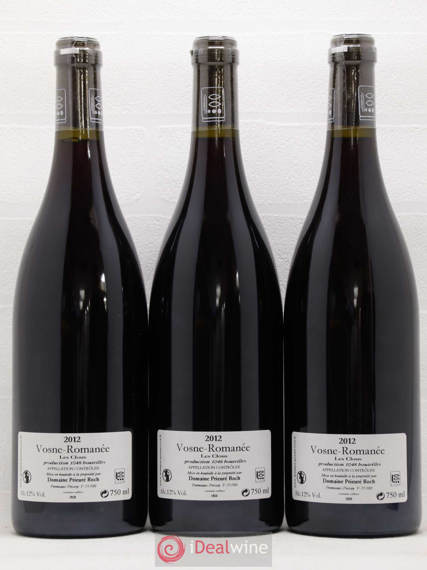 Vosne-Romanée Les Clous Prieuré Roch 2012 - Lot de 3 bouteilles - 1