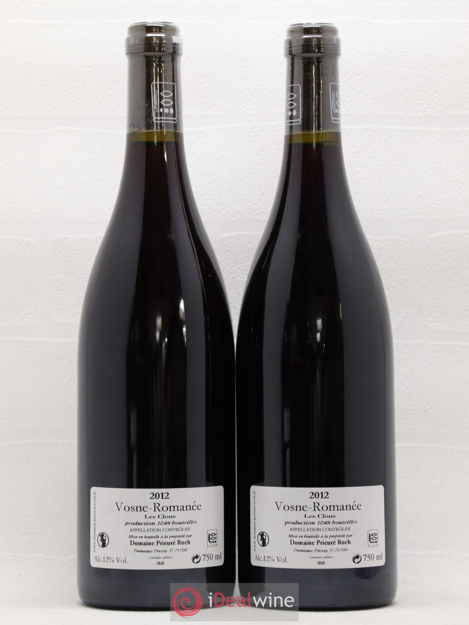 Vosne-Romanée Les Clous Prieuré Roch 2012 - Lot de 2 bouteilles - 1