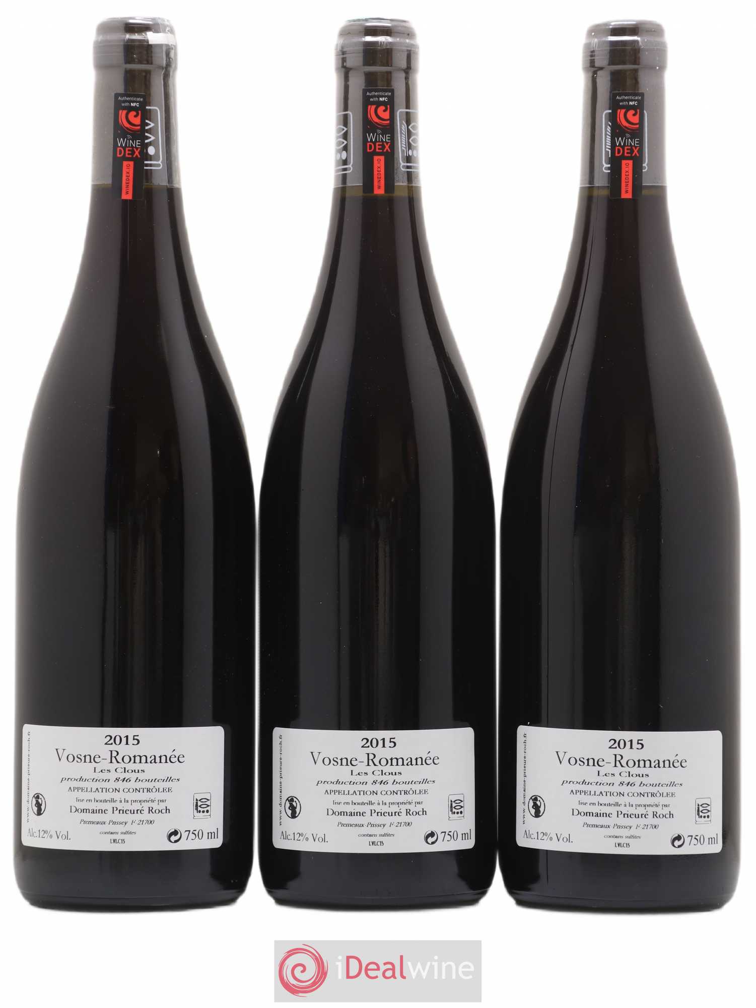 Vosne-Romanée Les Clous Prieuré Roch 2015 - Lot de 3 bouteilles - 1