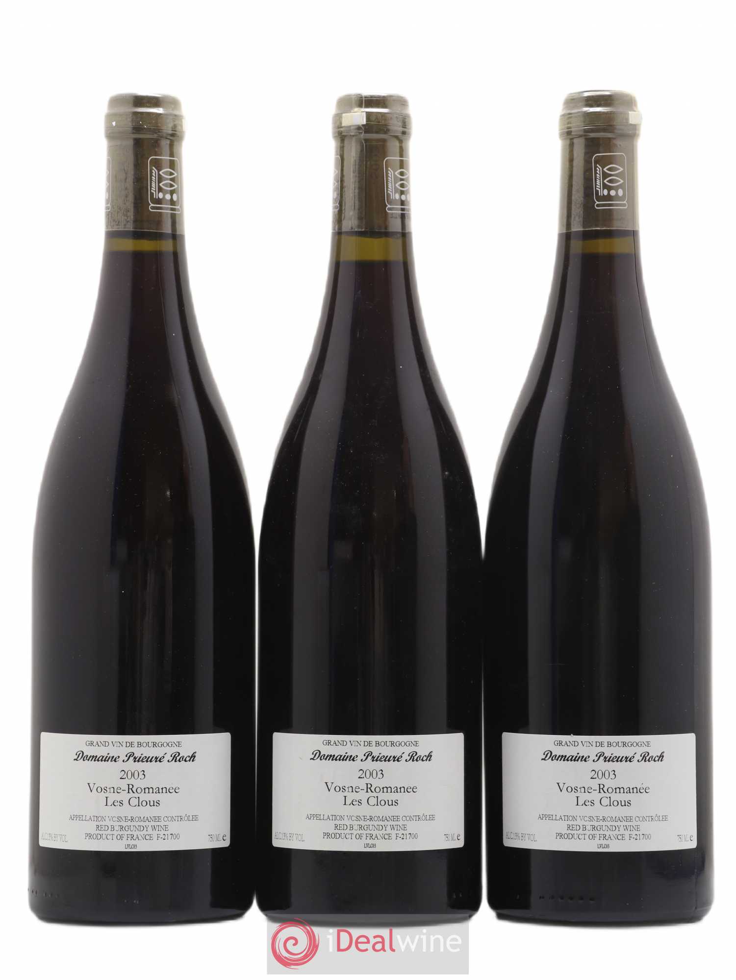 Vosne-Romanée Les Clous Prieuré Roch 2003 - Lot de 3 bouteilles - 1