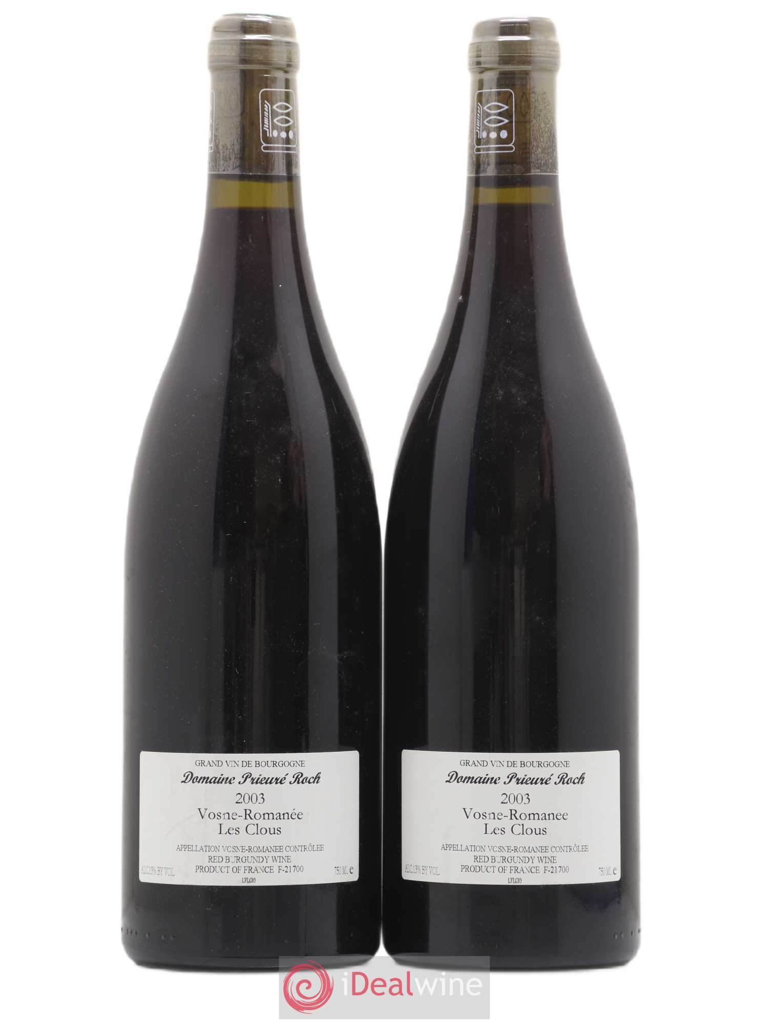 Vosne-Romanée Les Clous Prieuré Roch 2003 - Lot de 2 bouteilles - 1