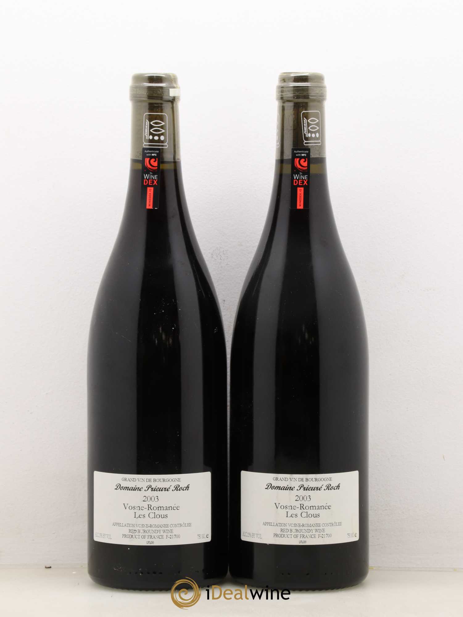 Vosne-Romanée Les Clous Prieuré Roch 2003 - Lot de 2 bouteilles - 1