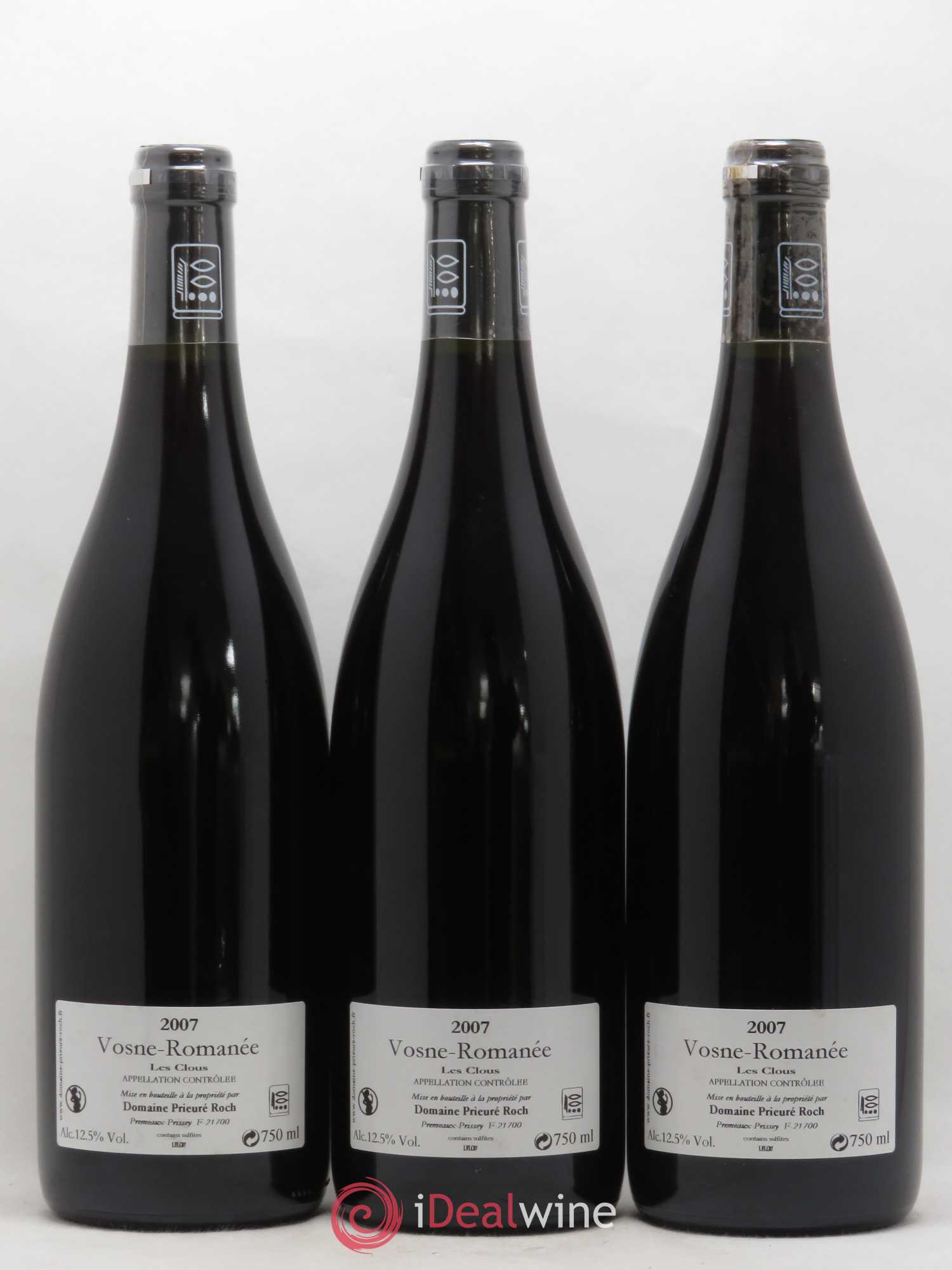 Vosne-Romanée Les Clous Prieuré Roch 2007 - Lot de 3 bouteilles - 1