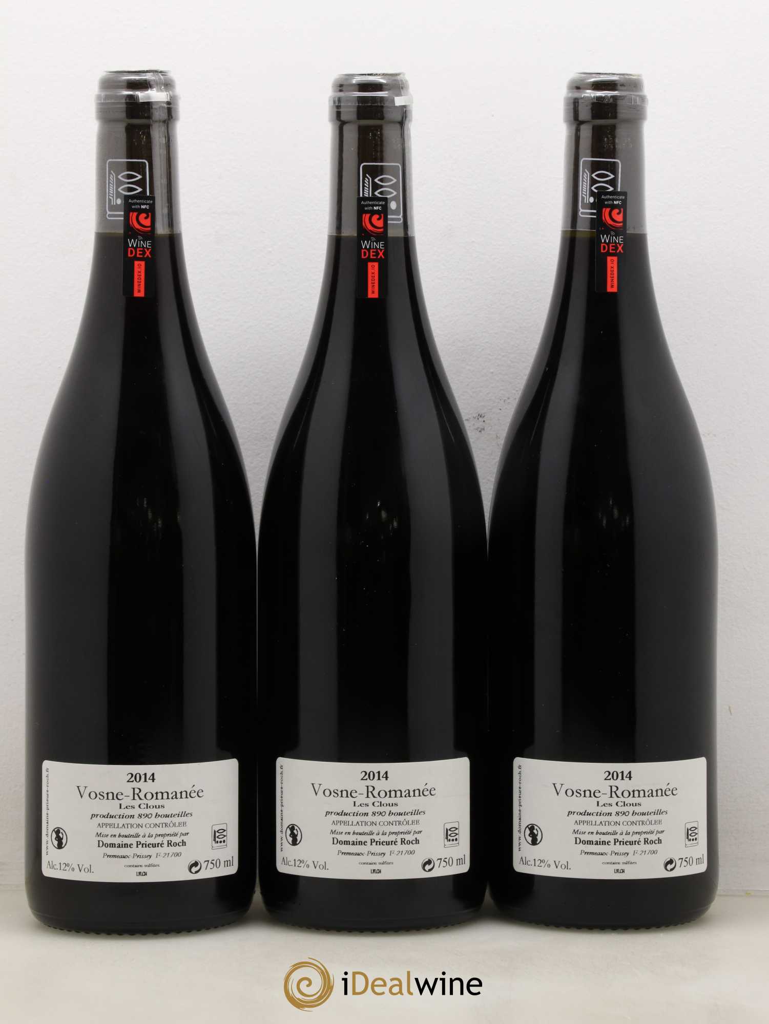 Vosne-Romanée Les Clous Prieuré Roch 2014 - Lot de 3 bouteilles - 1