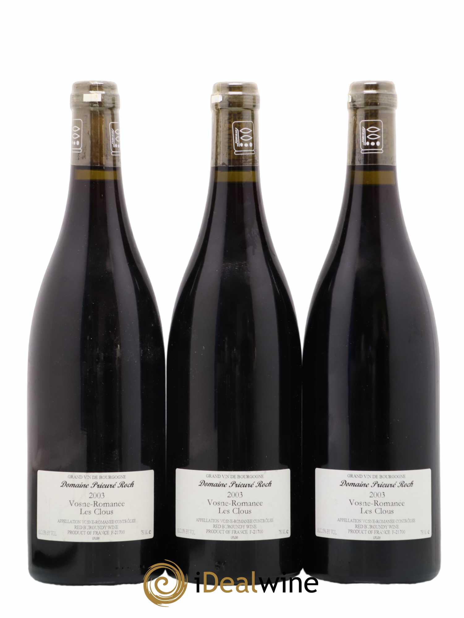 Vosne-Romanée Les Clous Prieuré Roch 2003 - Lot de 3 bouteilles - 1