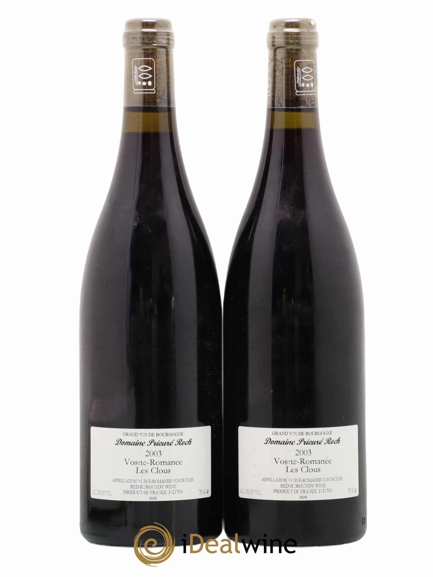 Vosne-Romanée Les Clous Prieuré Roch 2003 - Posten von 2 Flaschen - 1