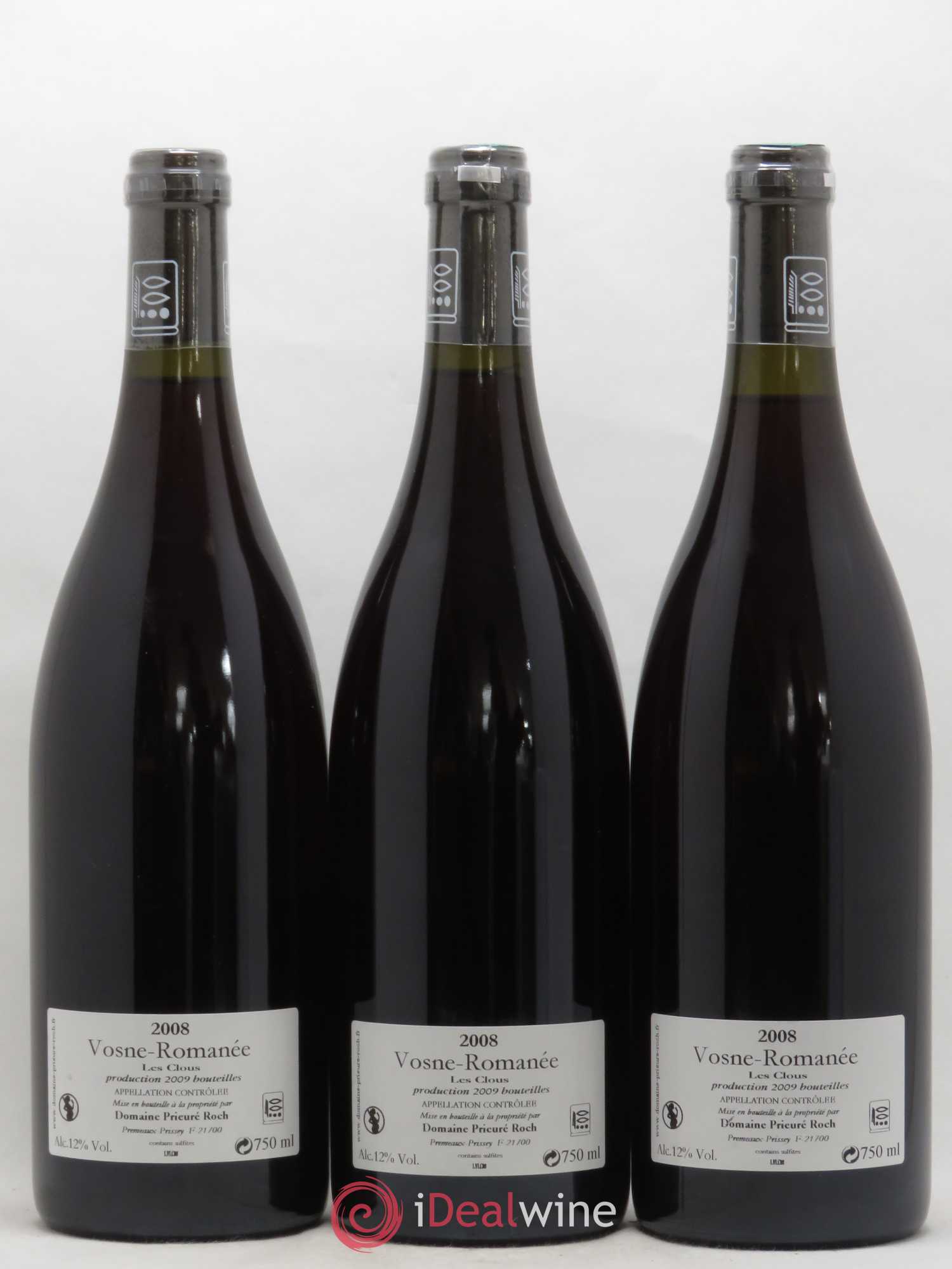 Vosne-Romanée Les Clous Prieuré Roch 2008 - Lot de 3 bouteilles - 1