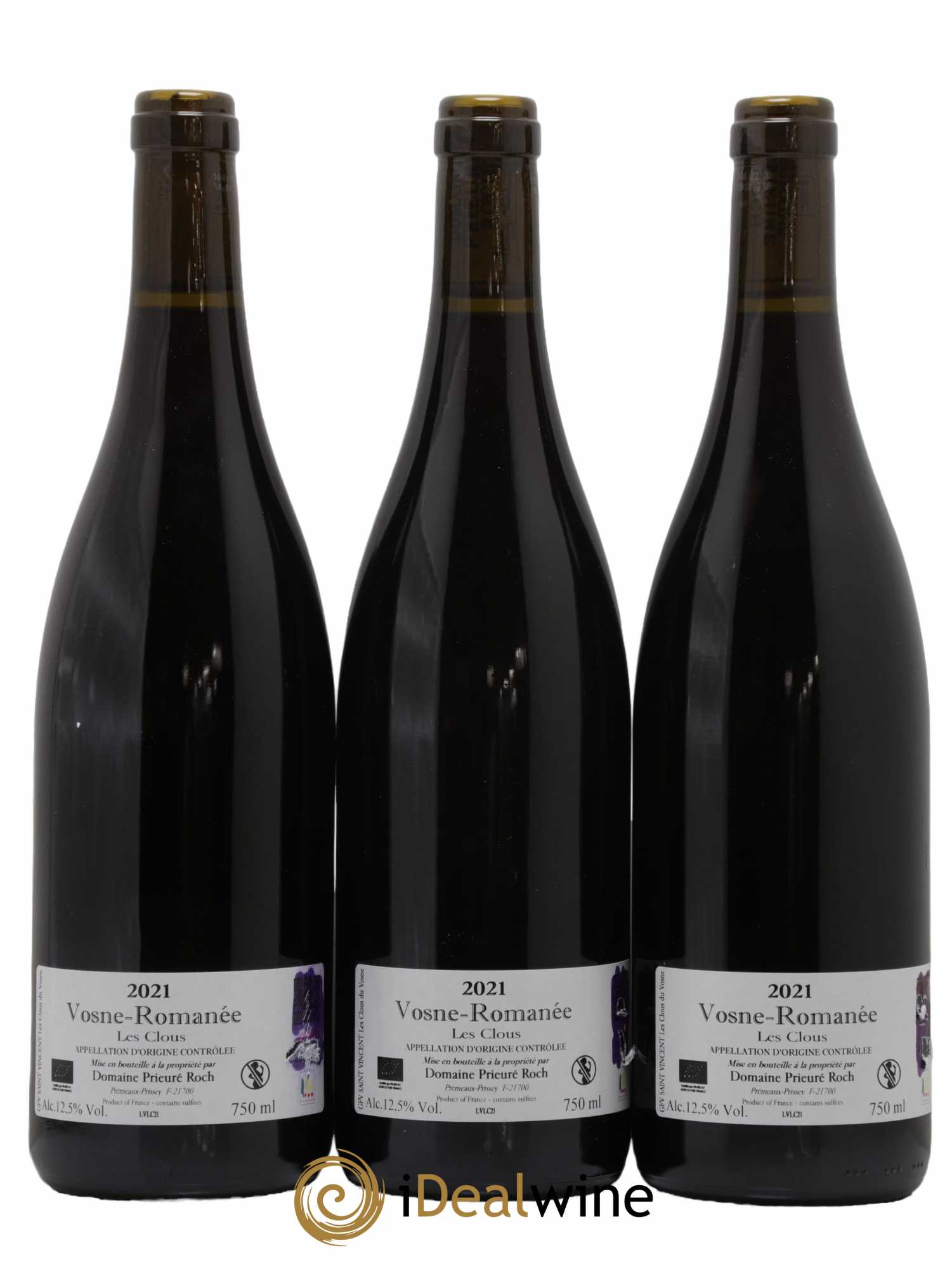 Vosne-Romanée Les Clous Prieuré Roch 2021 - Lot de 3 bouteilles - 1