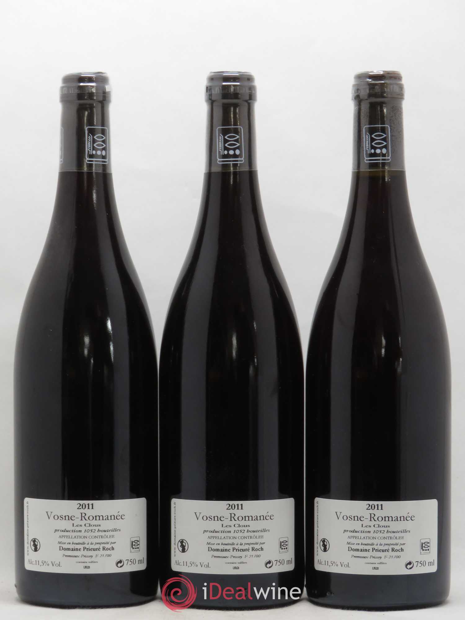 Vosne-Romanée Les Clous Prieuré Roch 2011 - Lot de 3 bouteilles - 1