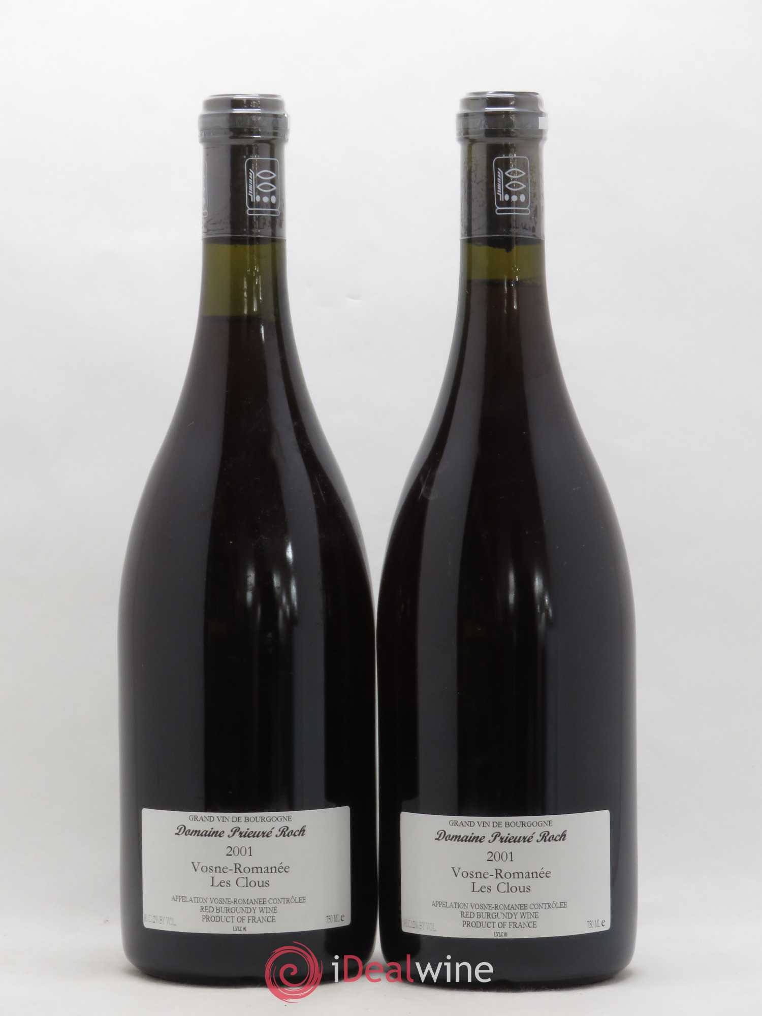 Vosne-Romanée Les Clous Prieuré Roch 2001 - Lot de 2 bouteilles - 1