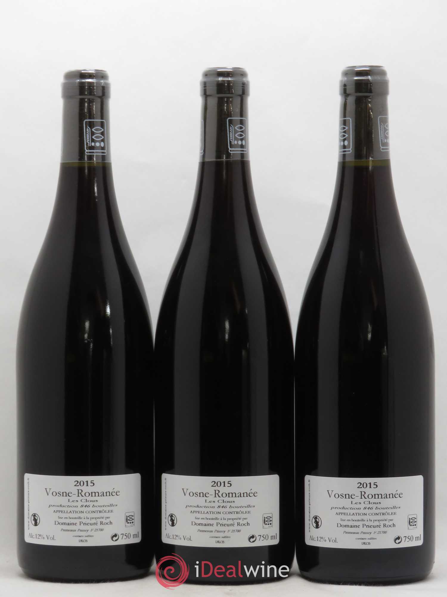 Vosne-Romanée Les Clous Prieuré Roch 2015 - Lot de 3 bouteilles - 1