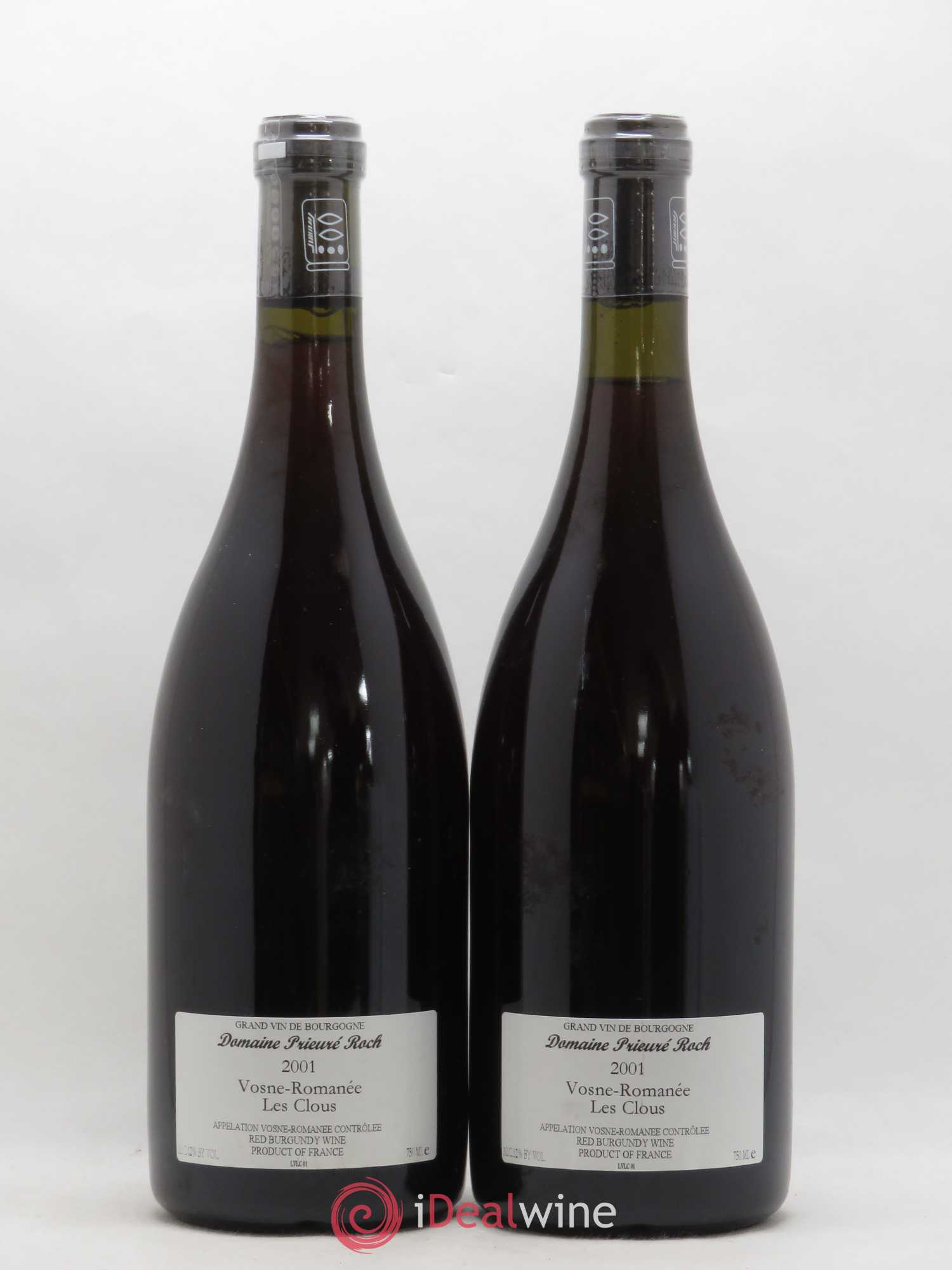 Vosne-Romanée Les Clous Prieuré Roch 2001 - Lot de 2 bouteilles - 1
