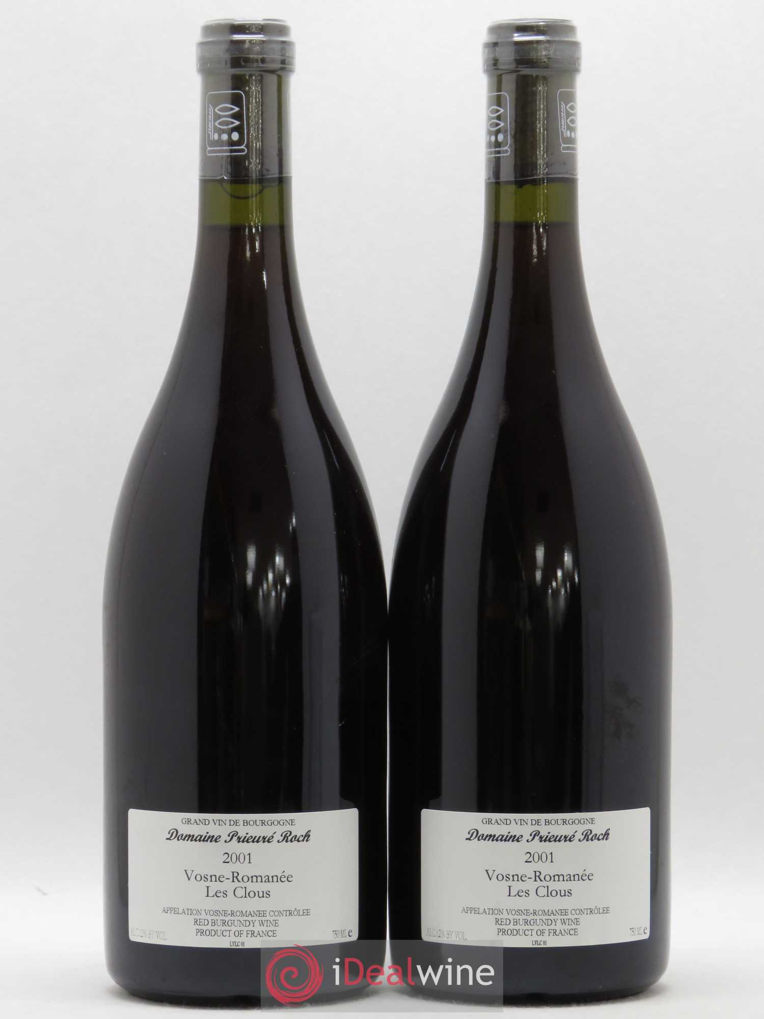 Vosne-Romanée Les Clous Prieuré Roch 2001 - Lot de 2 bouteilles - 1