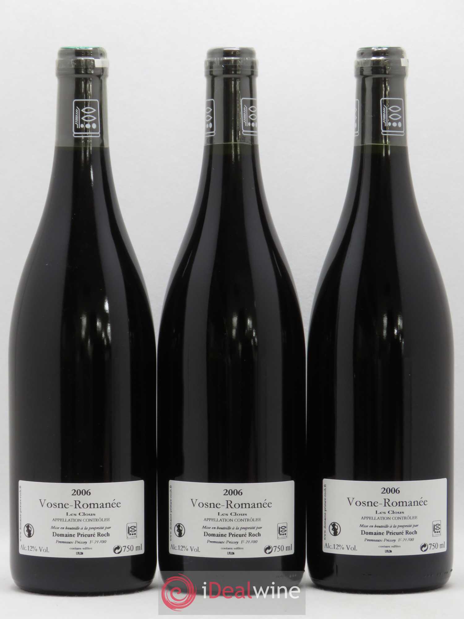 Vosne-Romanée Les Clous Prieuré Roch 2006 - Lot de 3 bouteilles - 1