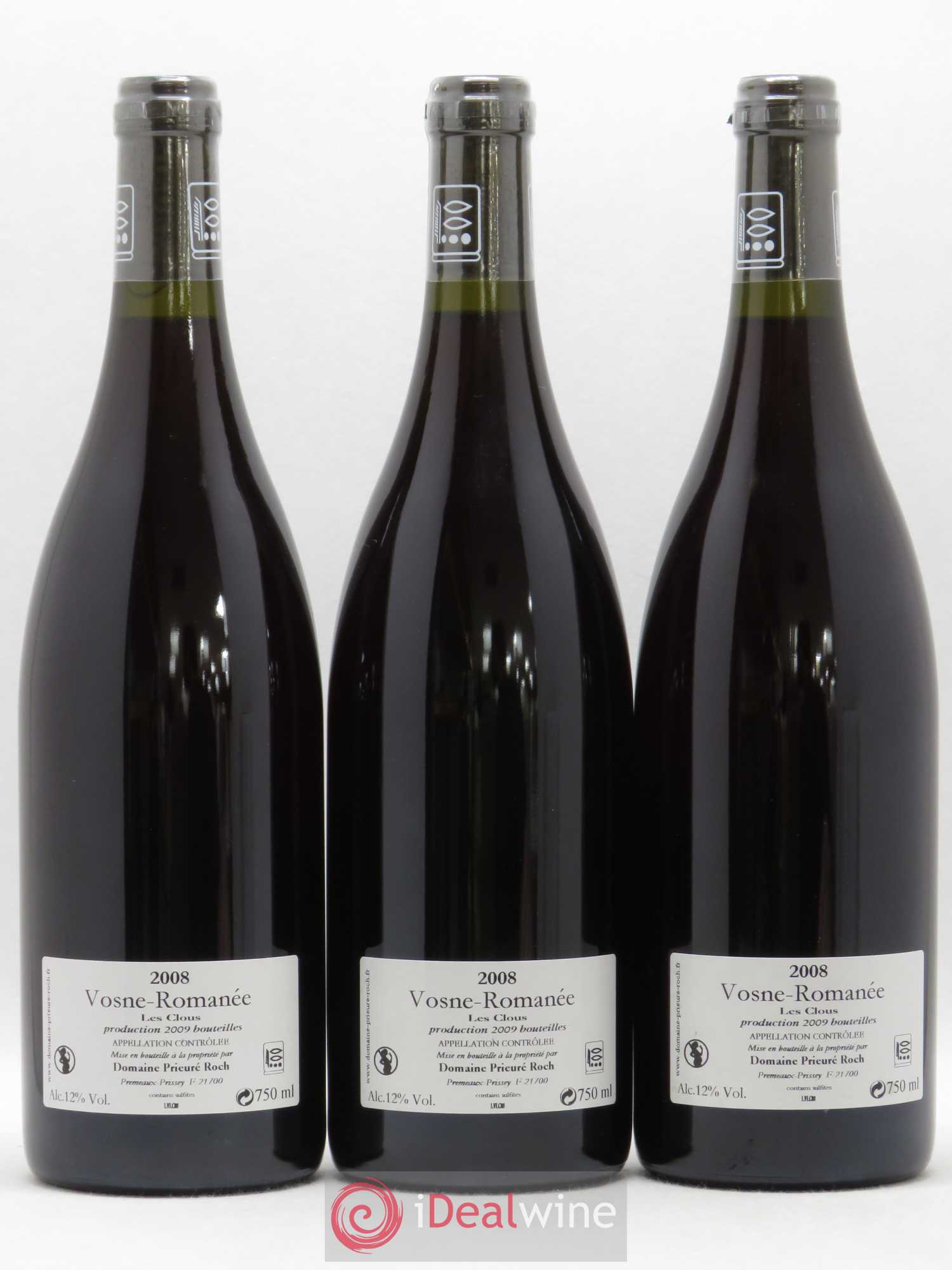 Vosne-Romanée Les Clous Prieuré Roch 2008 - Lot de 3 bouteilles - 1