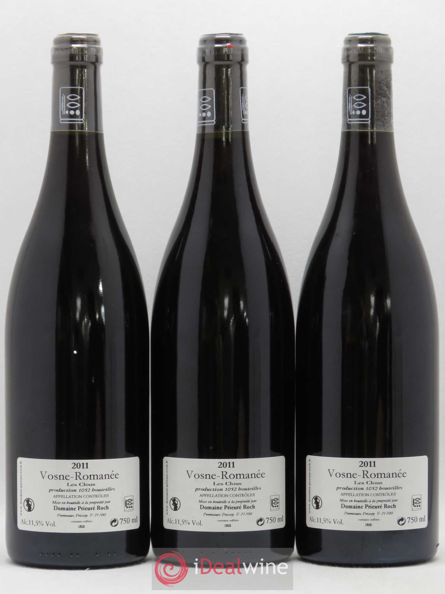 Vosne-Romanée Les Clous Prieuré Roch 2011 - Lot de 3 bouteilles - 1
