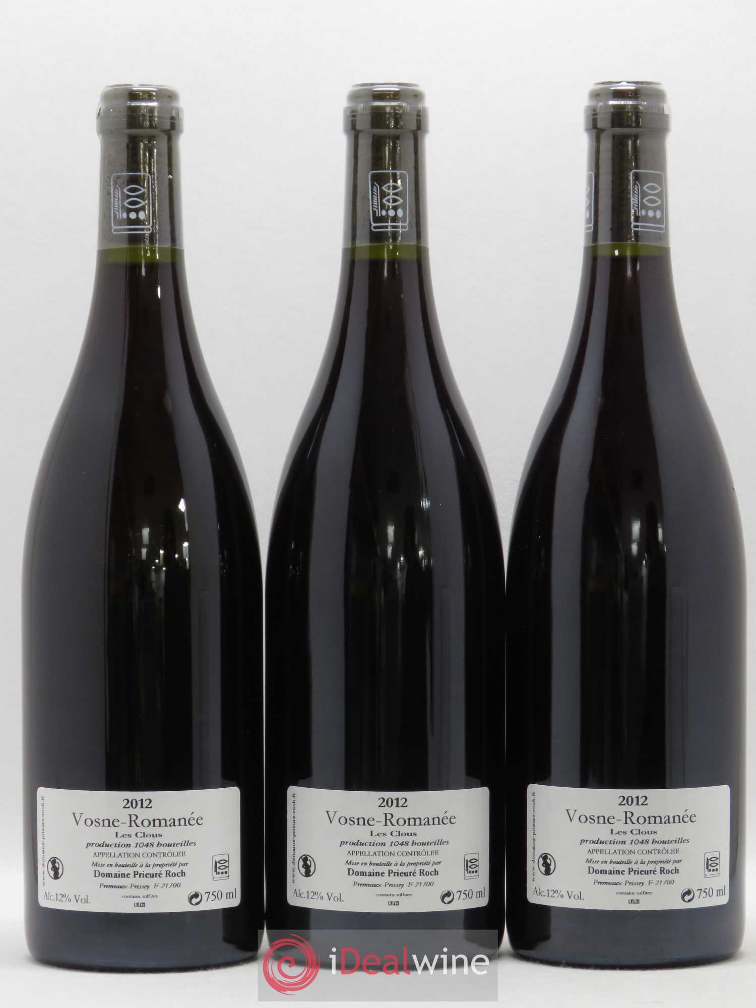 Vosne-Romanée Les Clous Prieuré Roch 2012 - Lot de 3 bouteilles - 1