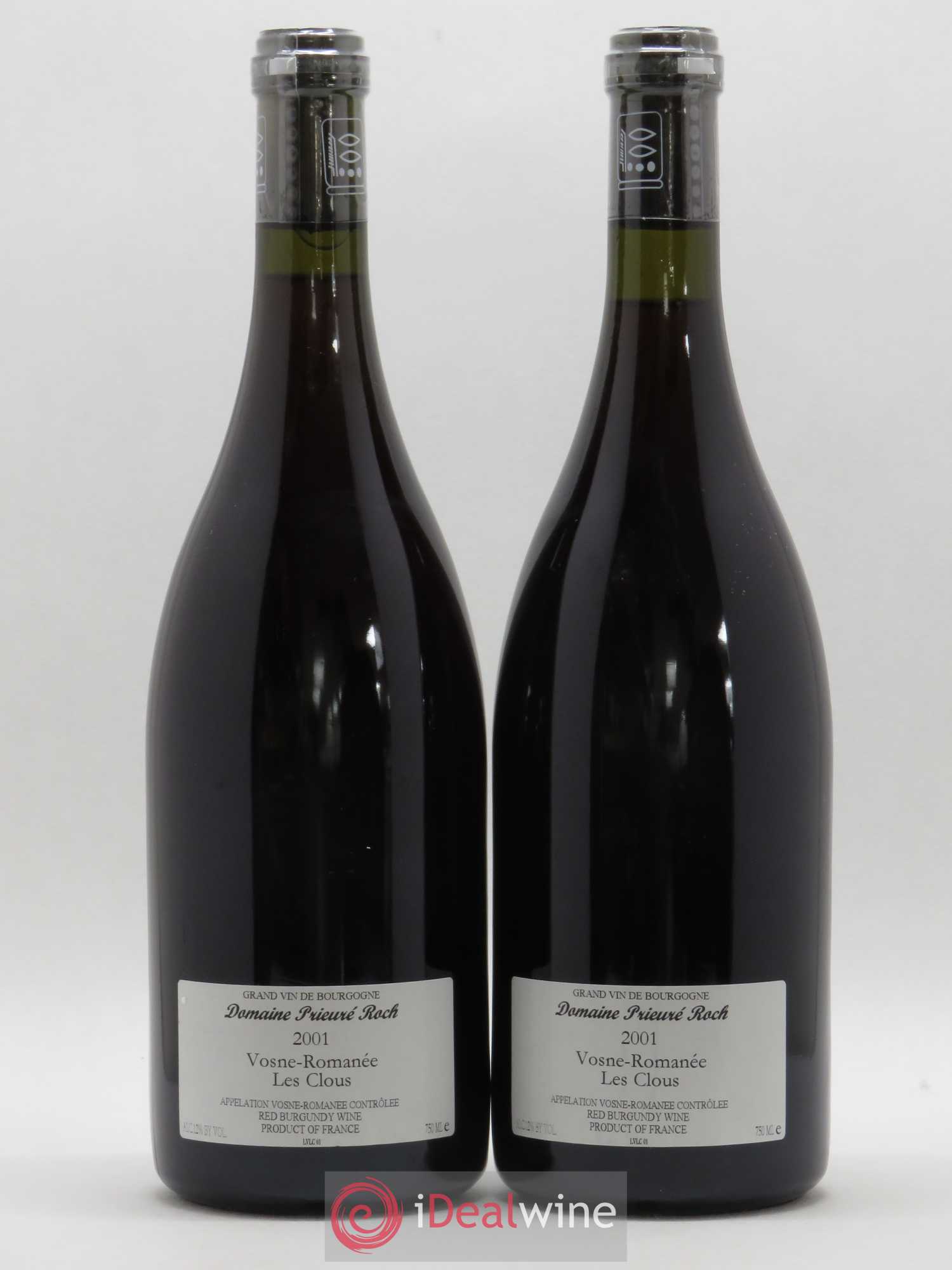 Vosne-Romanée Les Clous Prieuré Roch 2001 - Lot de 2 bouteilles - 1
