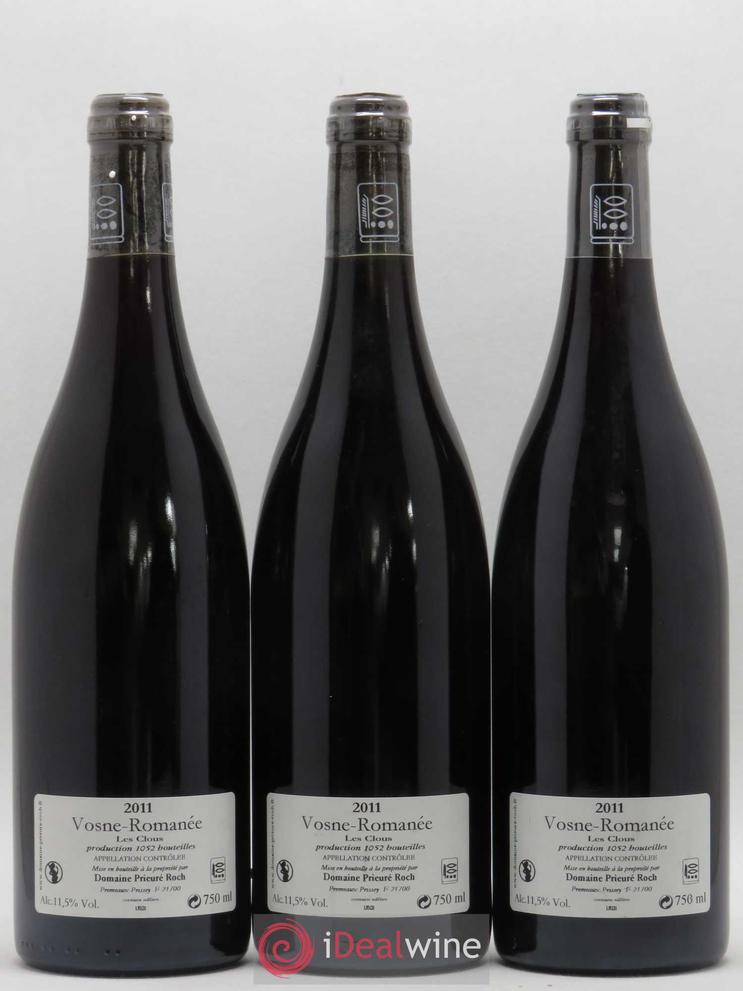 Vosne-Romanée Les Clous Prieuré Roch 2011 - Lot de 3 bouteilles - 1