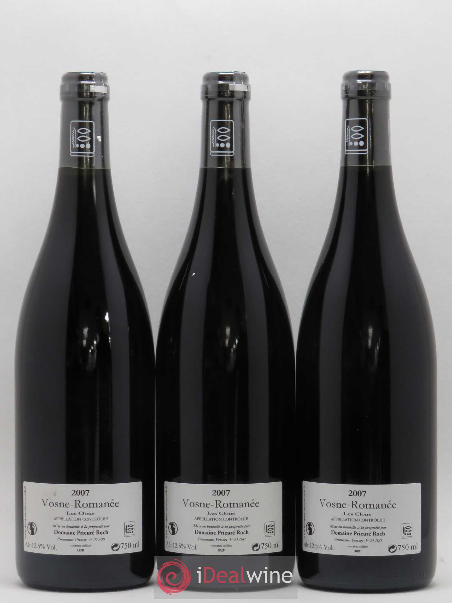 Vosne-Romanée Les Clous Prieuré Roch 2007 - Lot de 3 bouteilles - 1