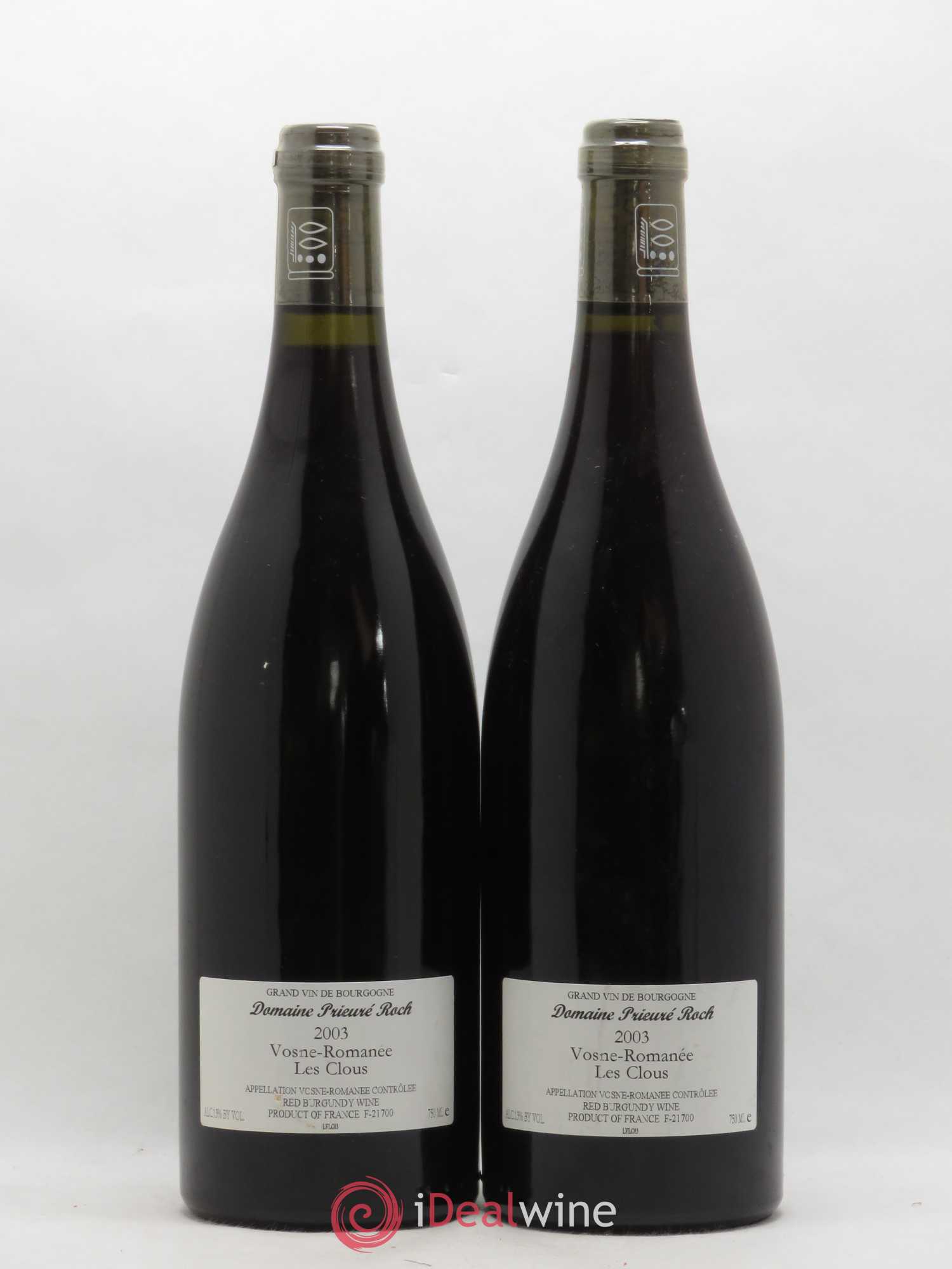 Vosne-Romanée Les Clous Prieuré Roch 2003 - Lot de 2 bouteilles - 1