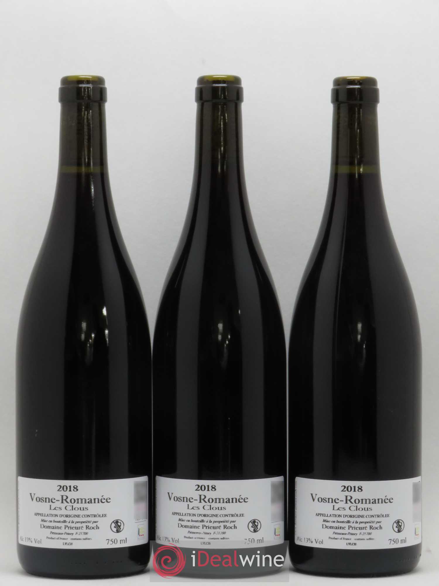 Vosne-Romanée Les Clous Prieuré Roch 2018 - Lot de 3 bouteilles - 1