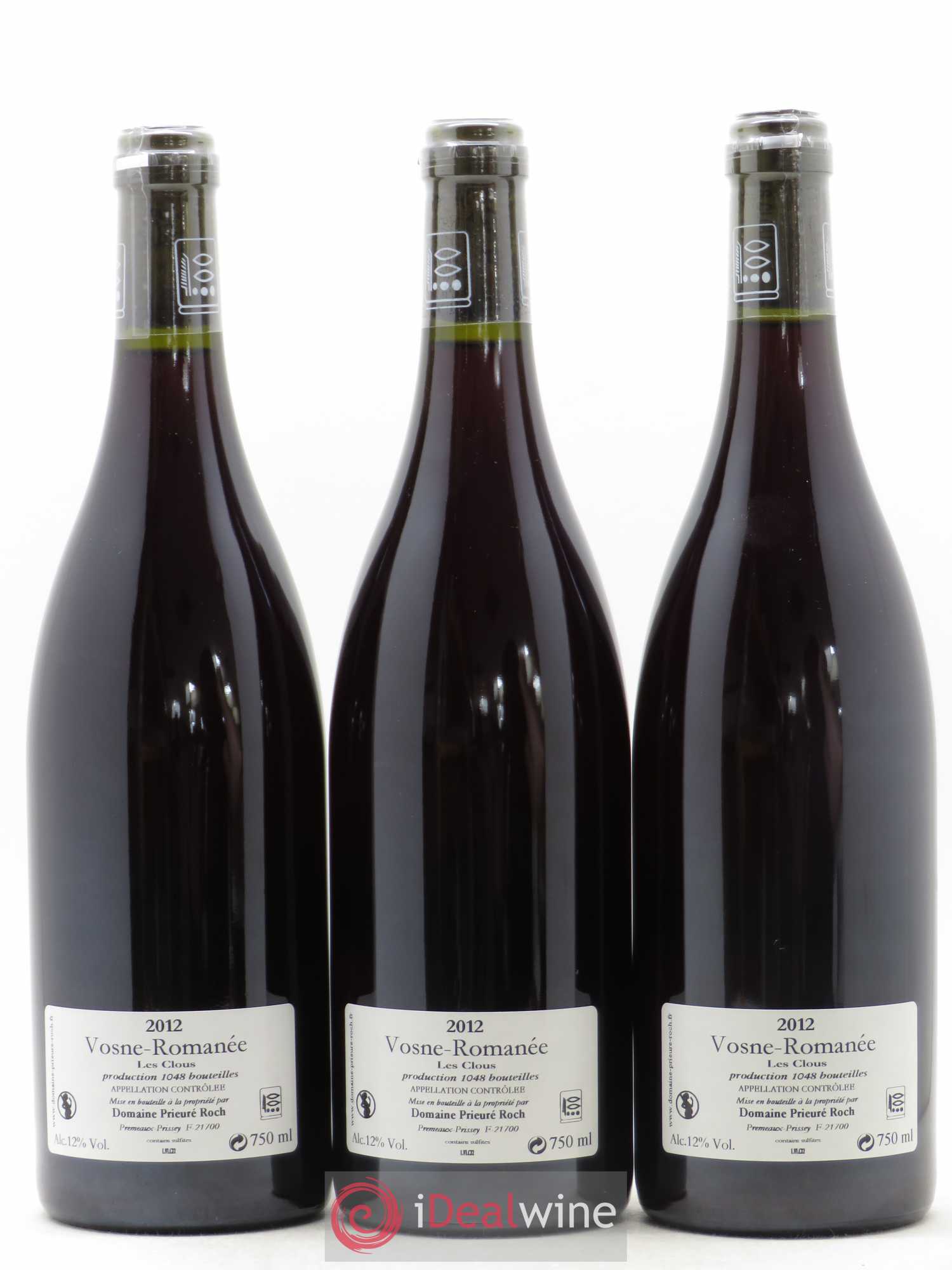 Vosne-Romanée Les Clous Prieuré Roch 2012 - Lot de 3 bouteilles - 1