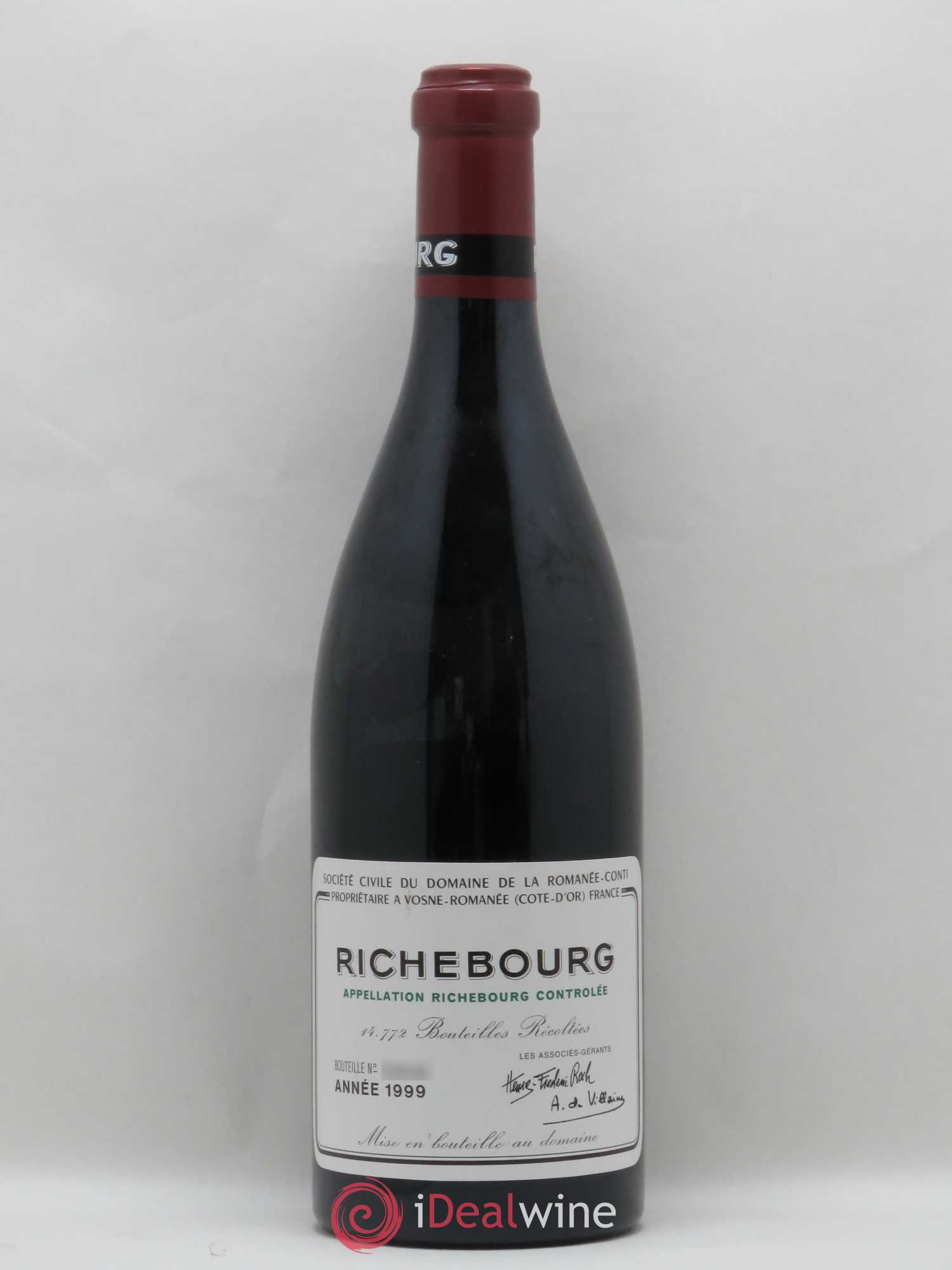 Richebourg Grand Cru Domaine de la Romanée-Conti 1999 - Lot de 1 bouteille - 0