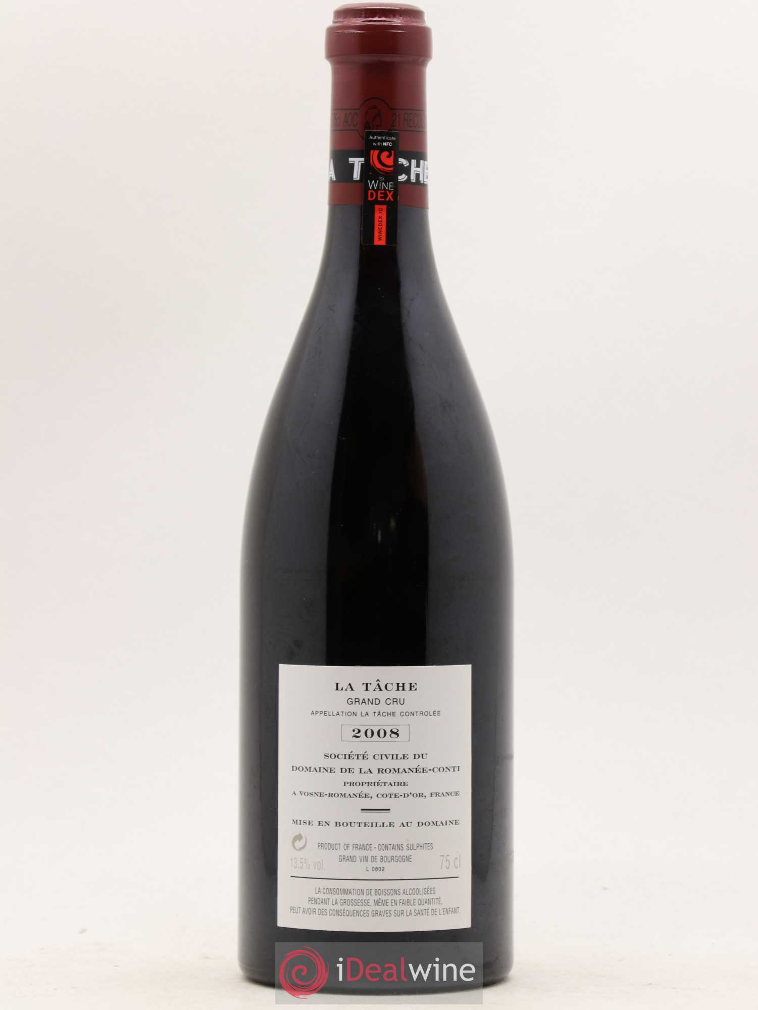 La Tâche Grand Cru Domaine de la Romanée-Conti 2008 - Lot de 1 bouteille - 1
