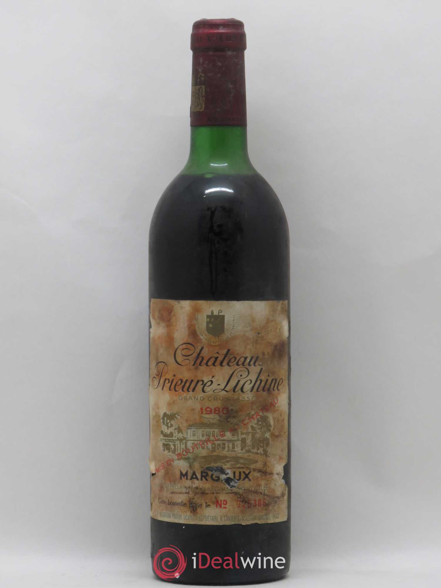 Château Prieuré Lichine 4ème Grand Cru Classé 1980 - Posten von 1 Flasche - 0