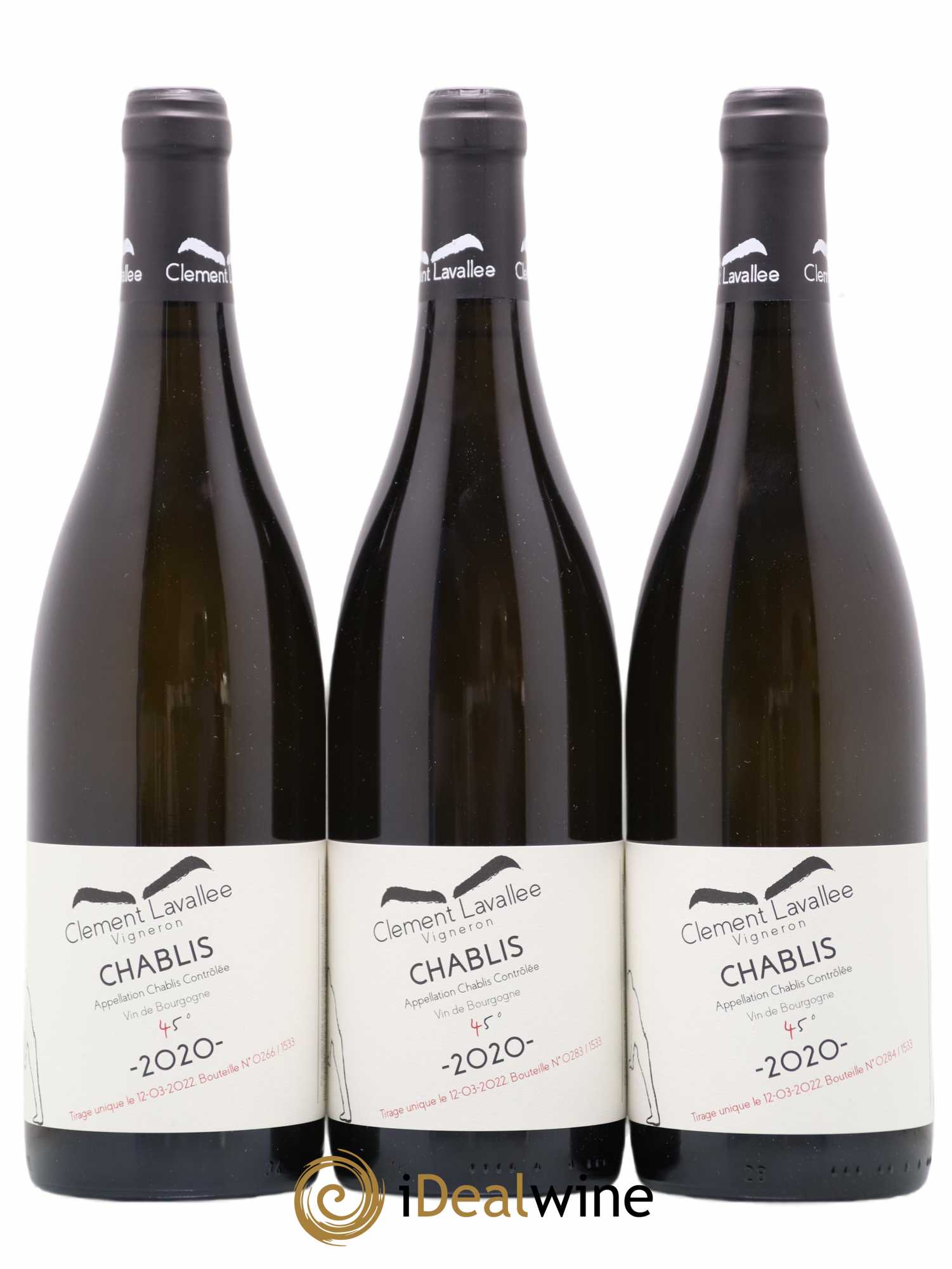 Chablis 45° Clement Lavallee 2020 - Posten von 3 Flaschen - 0