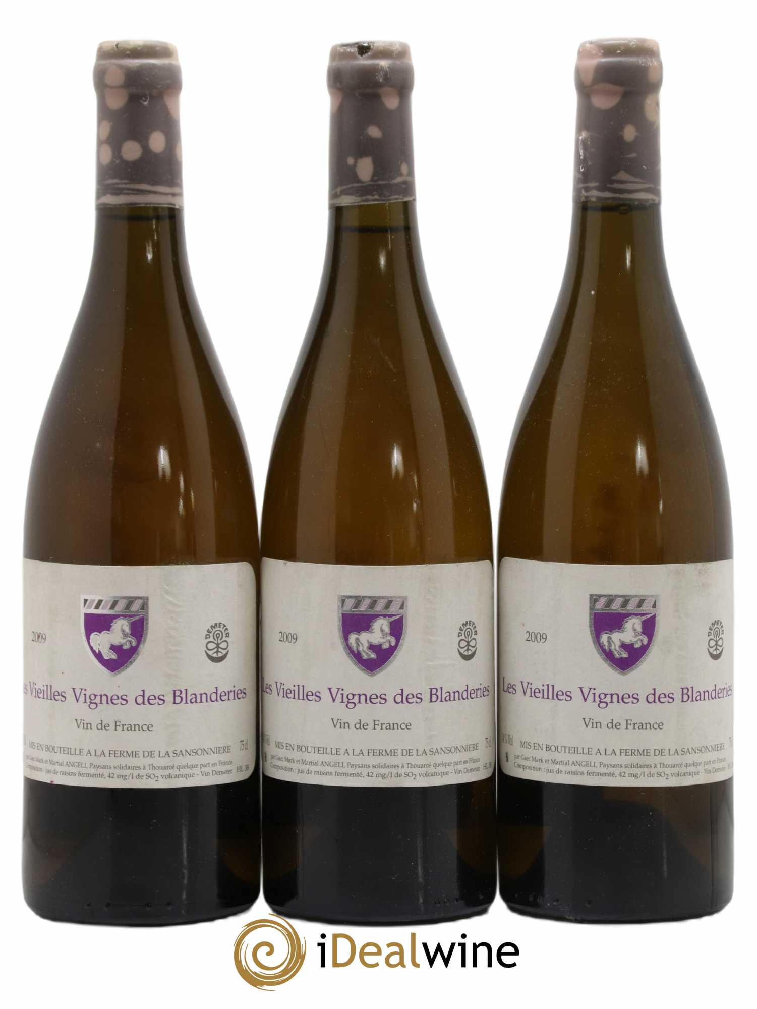 Anjou Les Vieilles Vignes des Blanderies Mark Angeli (Domaine) - Ferme de la Sansonnière 2009 - Lot de 3 bouteilles - 0