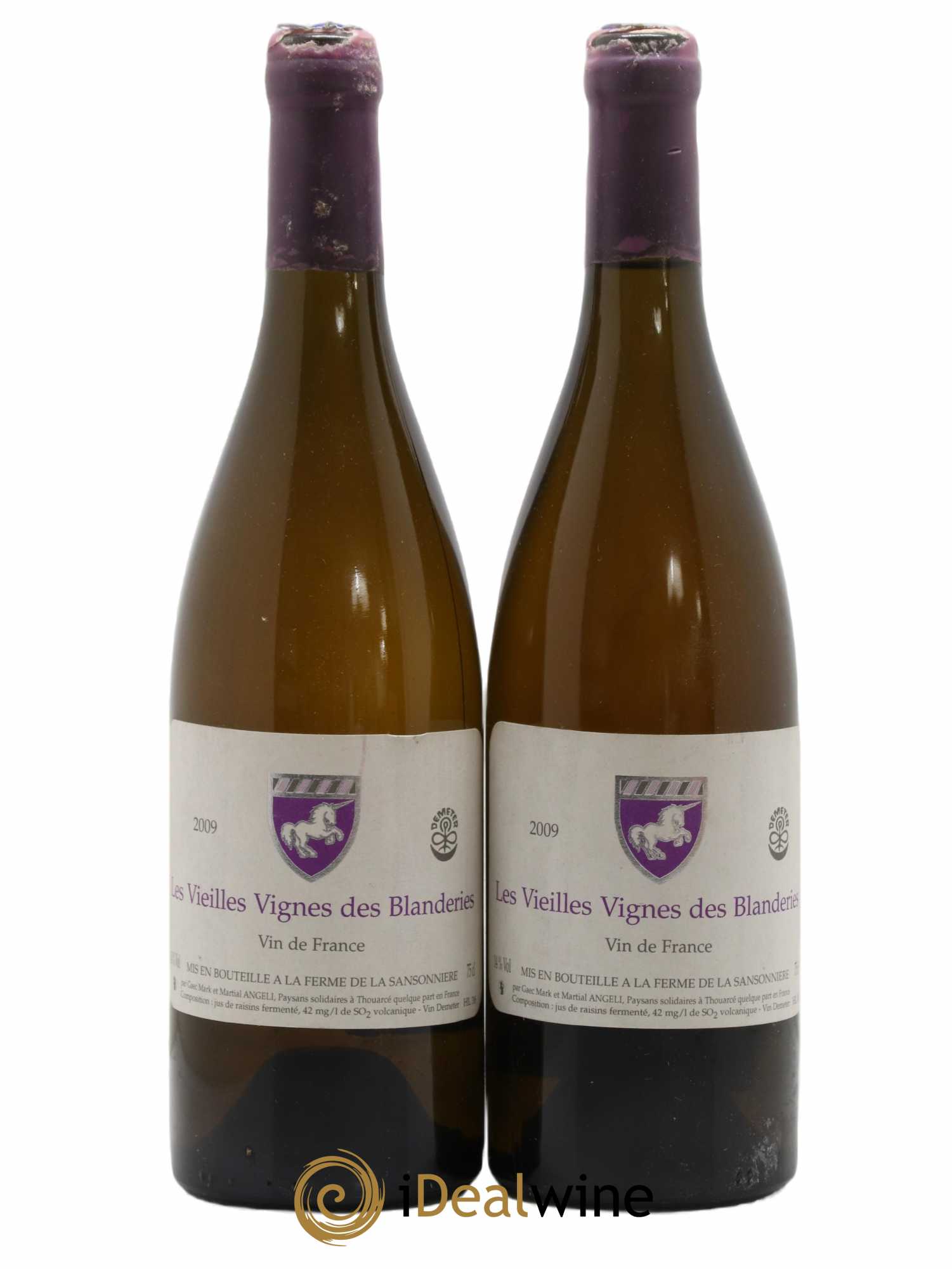 Anjou Les Vieilles Vignes des Blanderies Mark Angeli (Domaine) - Ferme de la Sansonnière 2009 - Lot de 2 bouteilles - 0