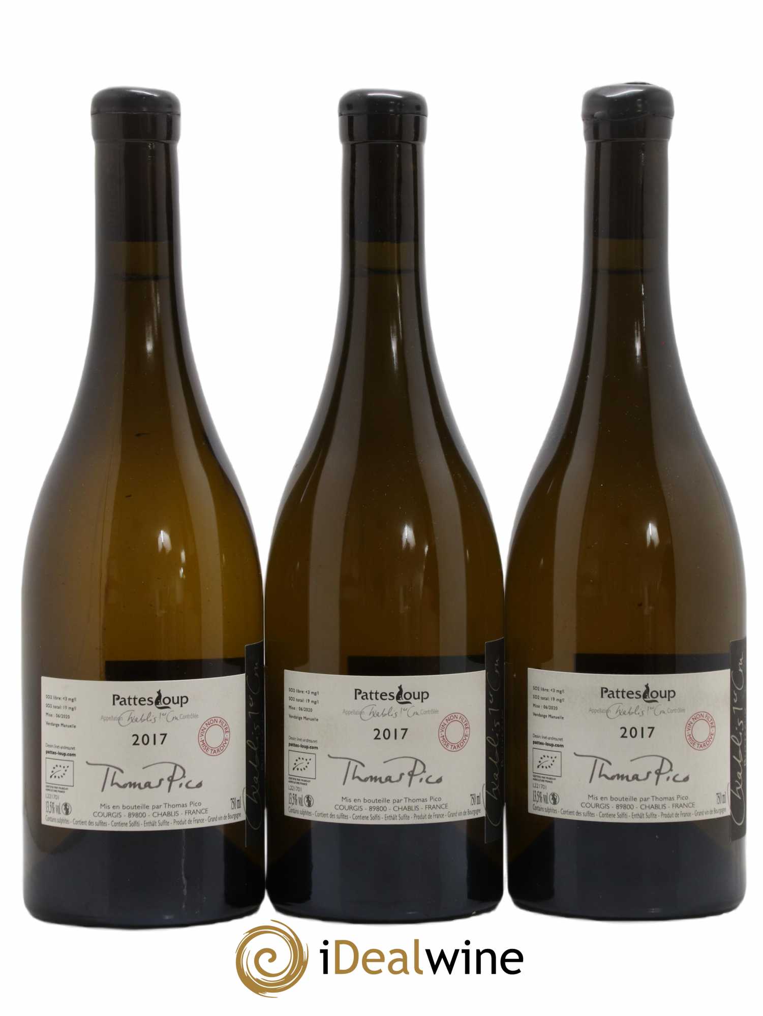 Chablis 1er Cru Butteaux Pattes Loup (Domaine) 2017 - Lot de 3 bouteilles - 0