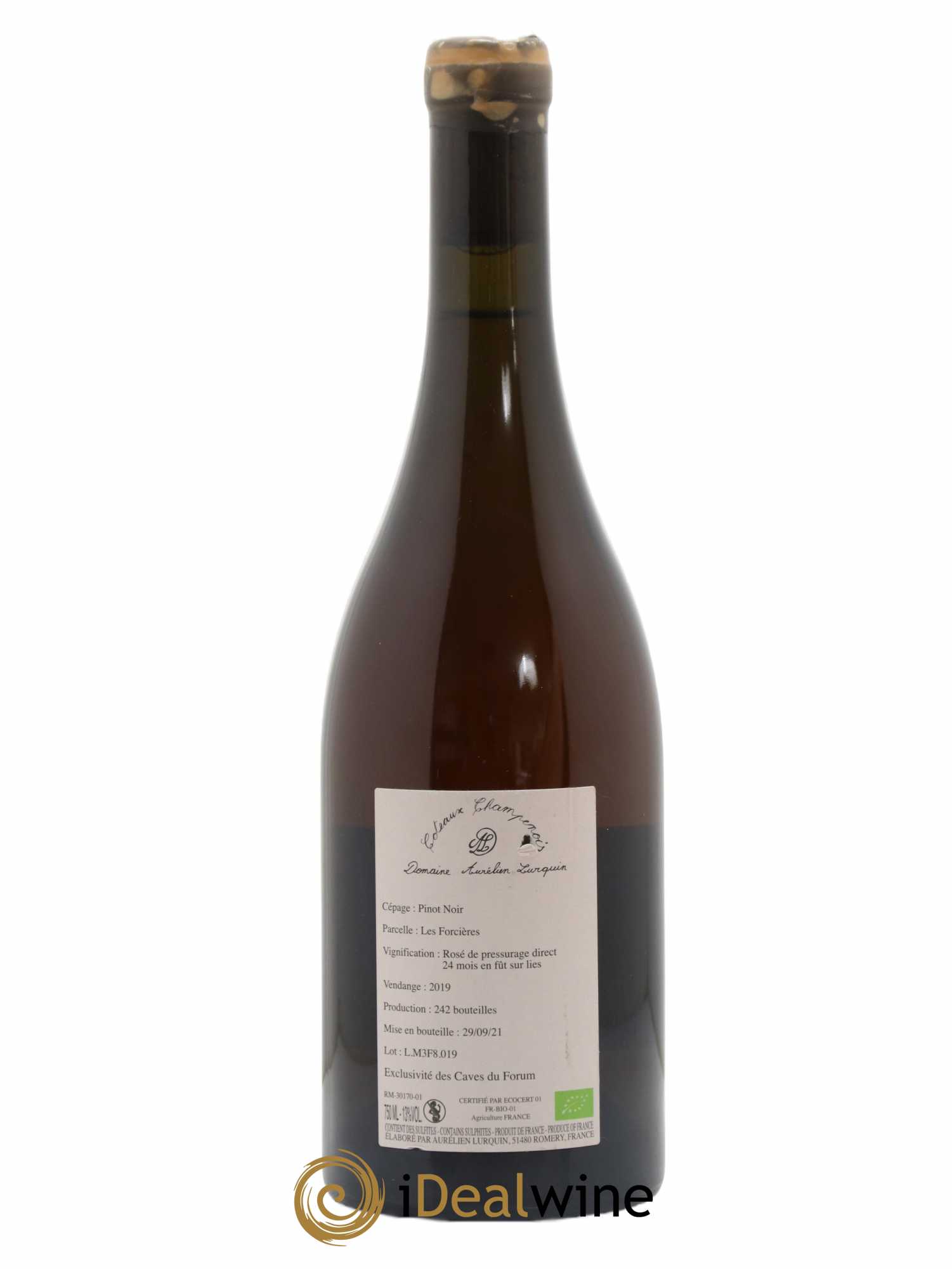 Coteaux Champenois Pinot Noir Les Forcières Aurélien Lurquin 2019 - Lot de 1 bouteille - 1