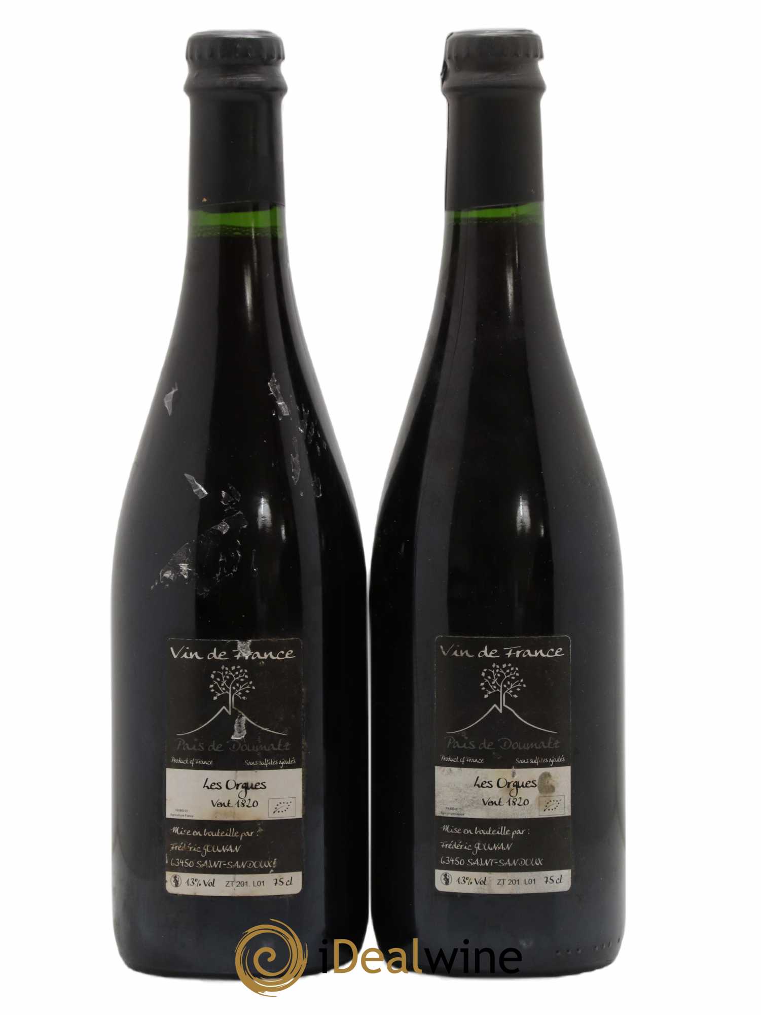 Vin de France Les Orgues Vignoble de l'Arbre Blanc 2018 - Lot de 2 bouteilles - 1
