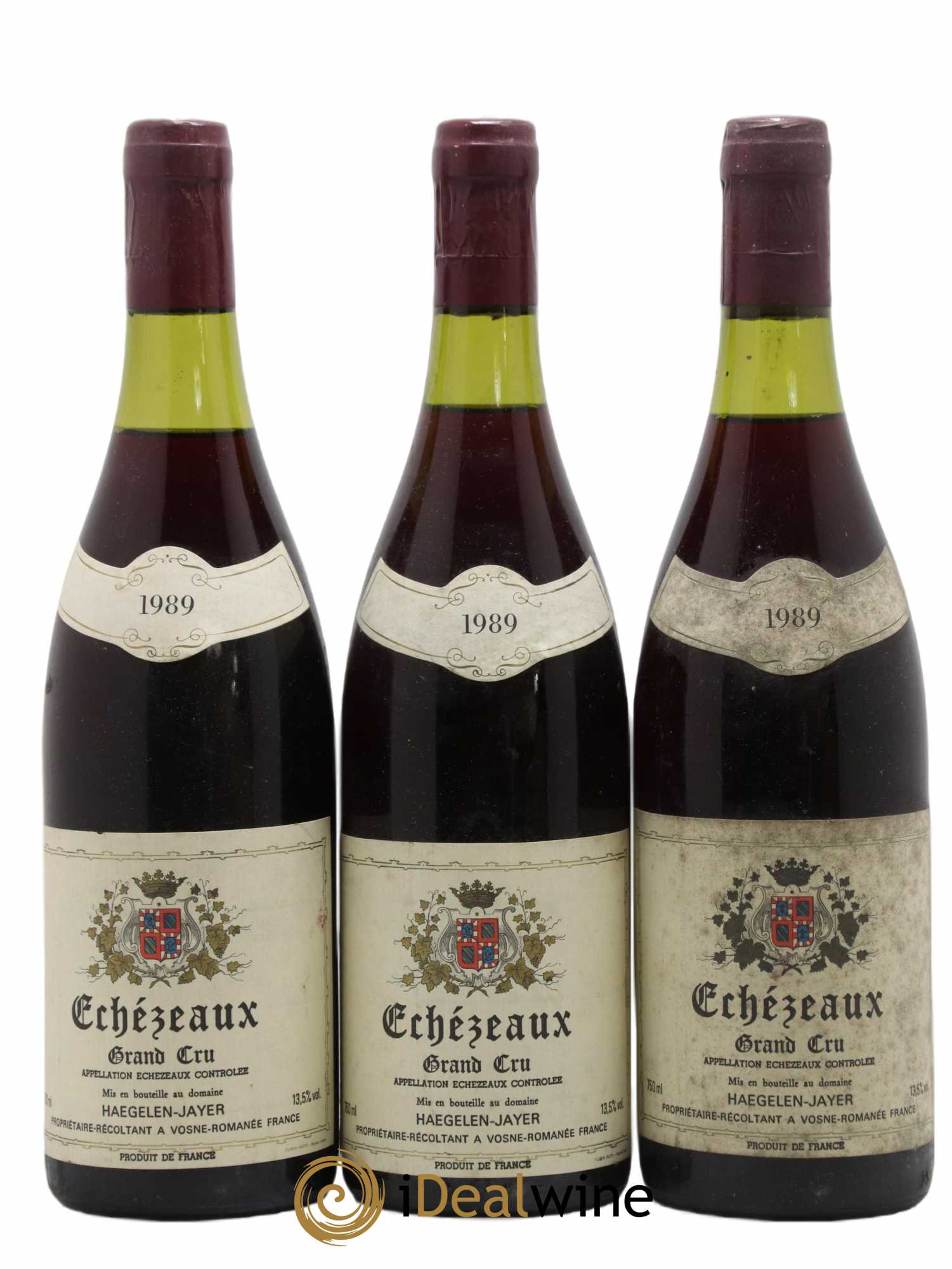 Echezeaux Grand Cru Haegelen-Jayer 1989 - Lot de 3 bouteilles - 0