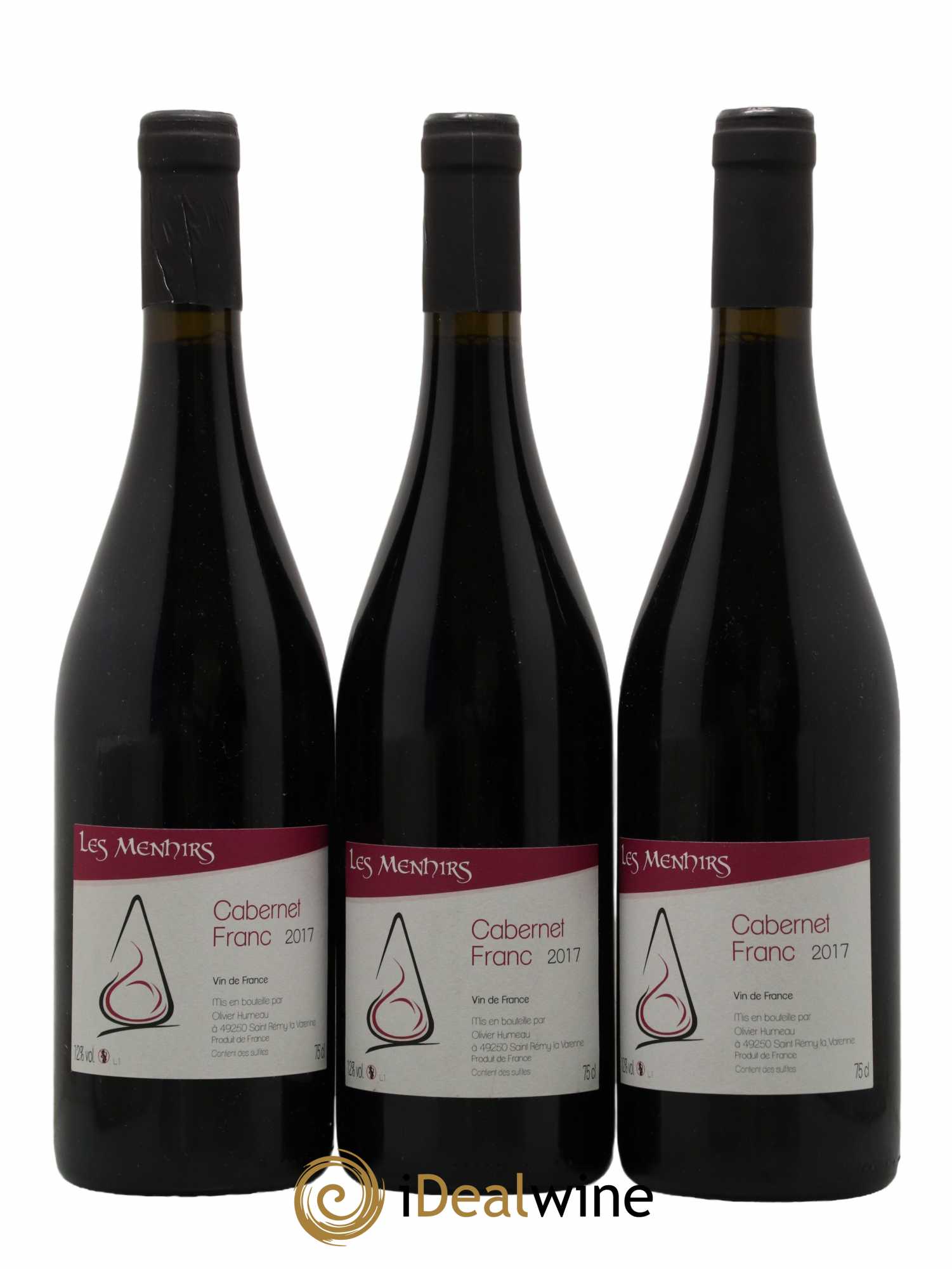 Vin de France Cabernet Franc Olivier Humeau - Des Menhirs 2017 - Lot de 3 bouteilles - 0