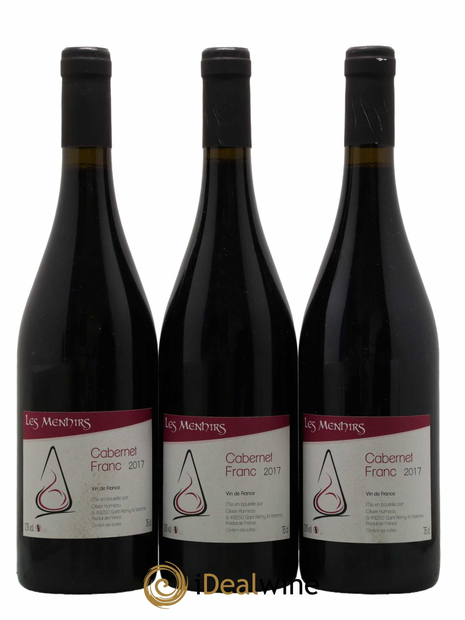 Vin de France Cabernet Franc Olivier Humeau - Des Menhirs 2017 - Lot de 3 bouteilles - 0