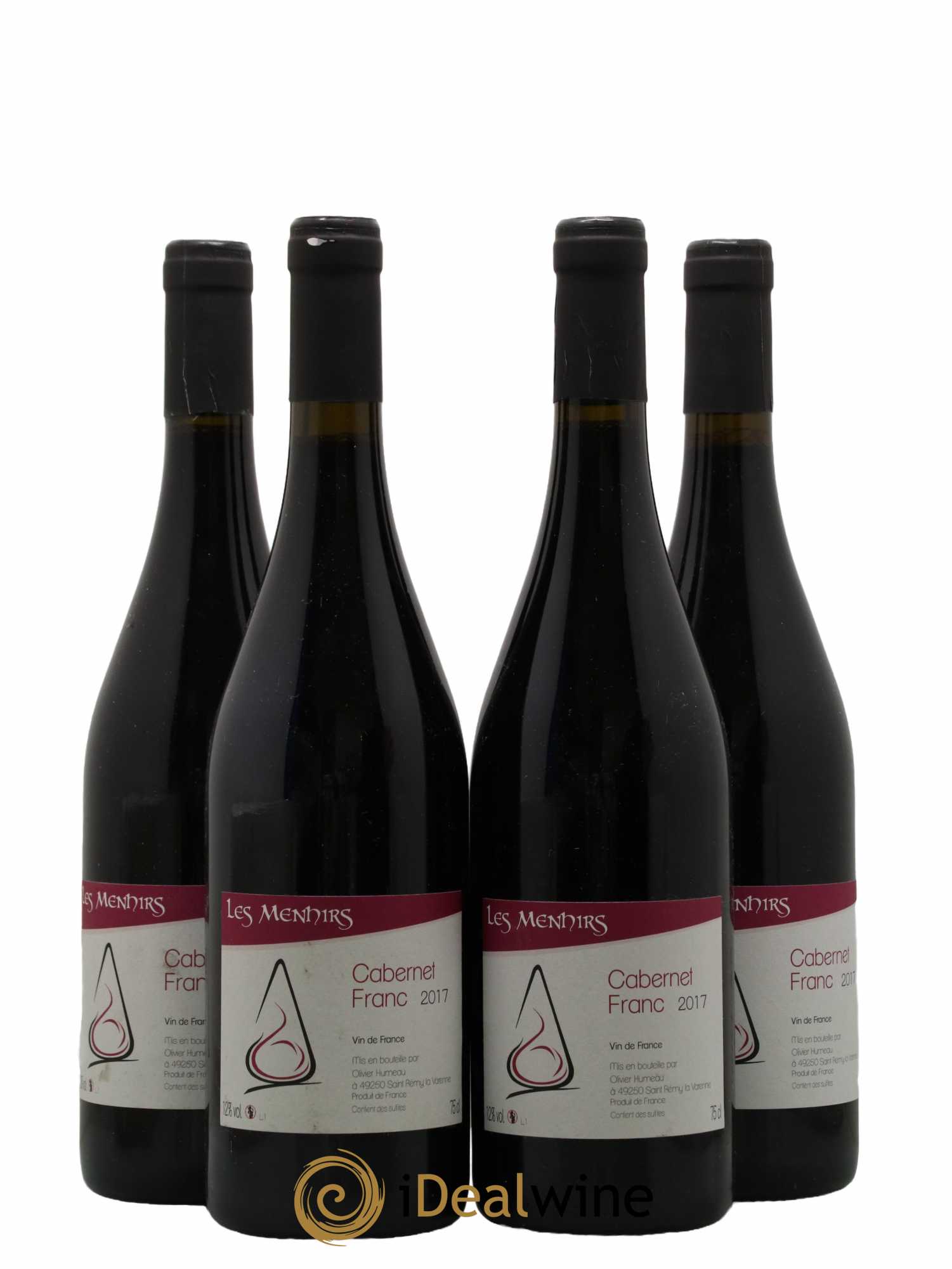 Vin de France Cabernet Franc Olivier Humeau - Des Menhirs 2017 - Lot de 4 bouteilles - 0