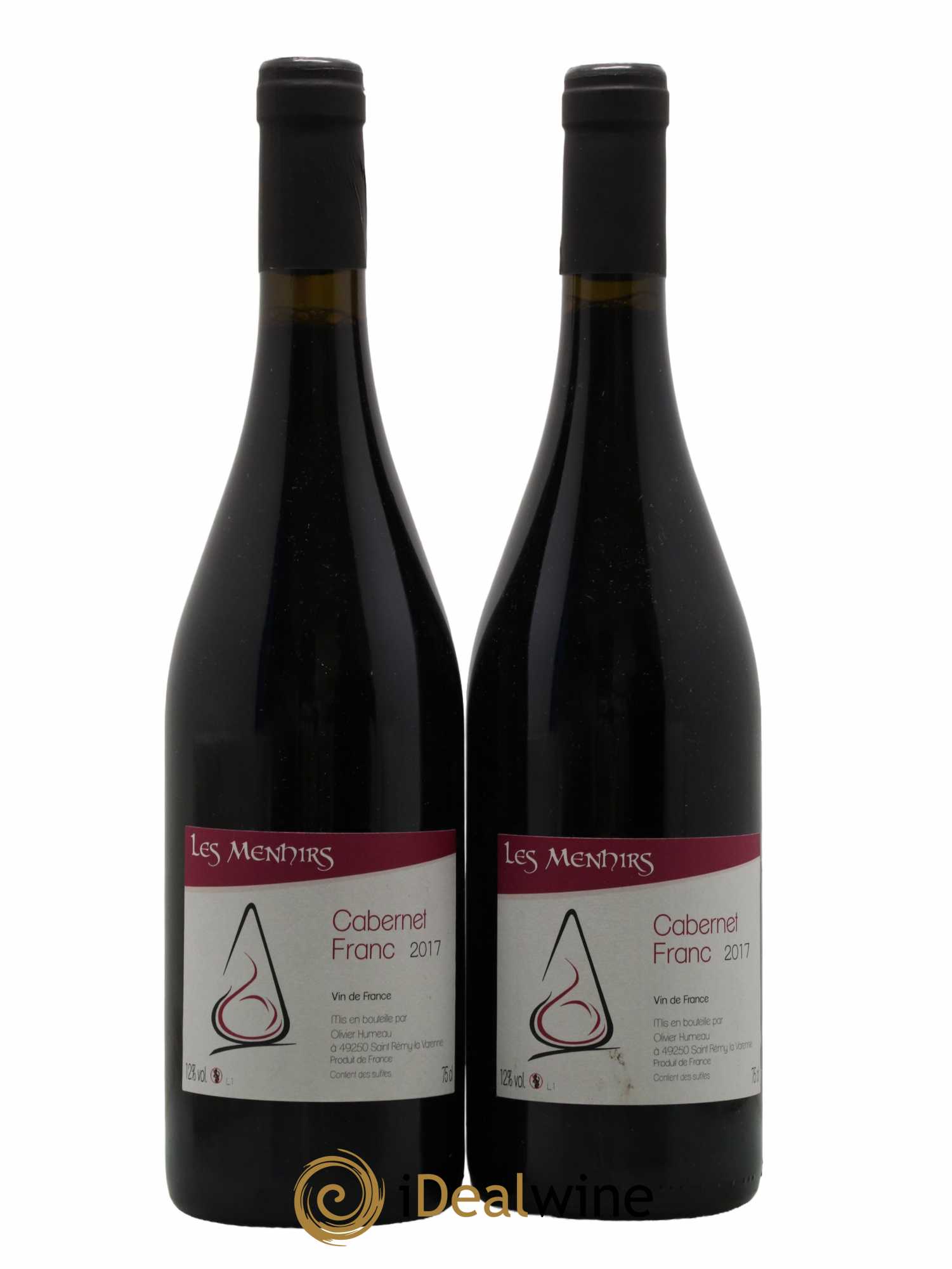 Vin de France Cabernet Franc Olivier Humeau - Des Menhirs 2017 - Lot de 2 bouteilles - 0