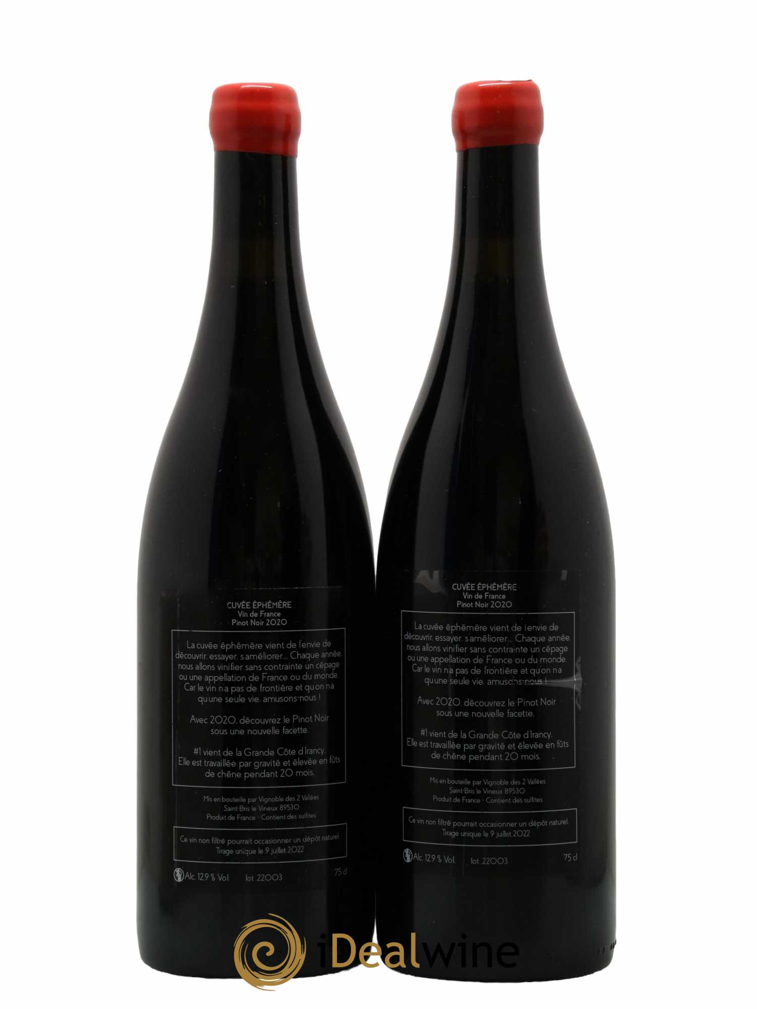 Vin de France Cuvée Ephémère Pinot Noir Clément Lavallee 2020 - Posten von 2 Flaschen - 1