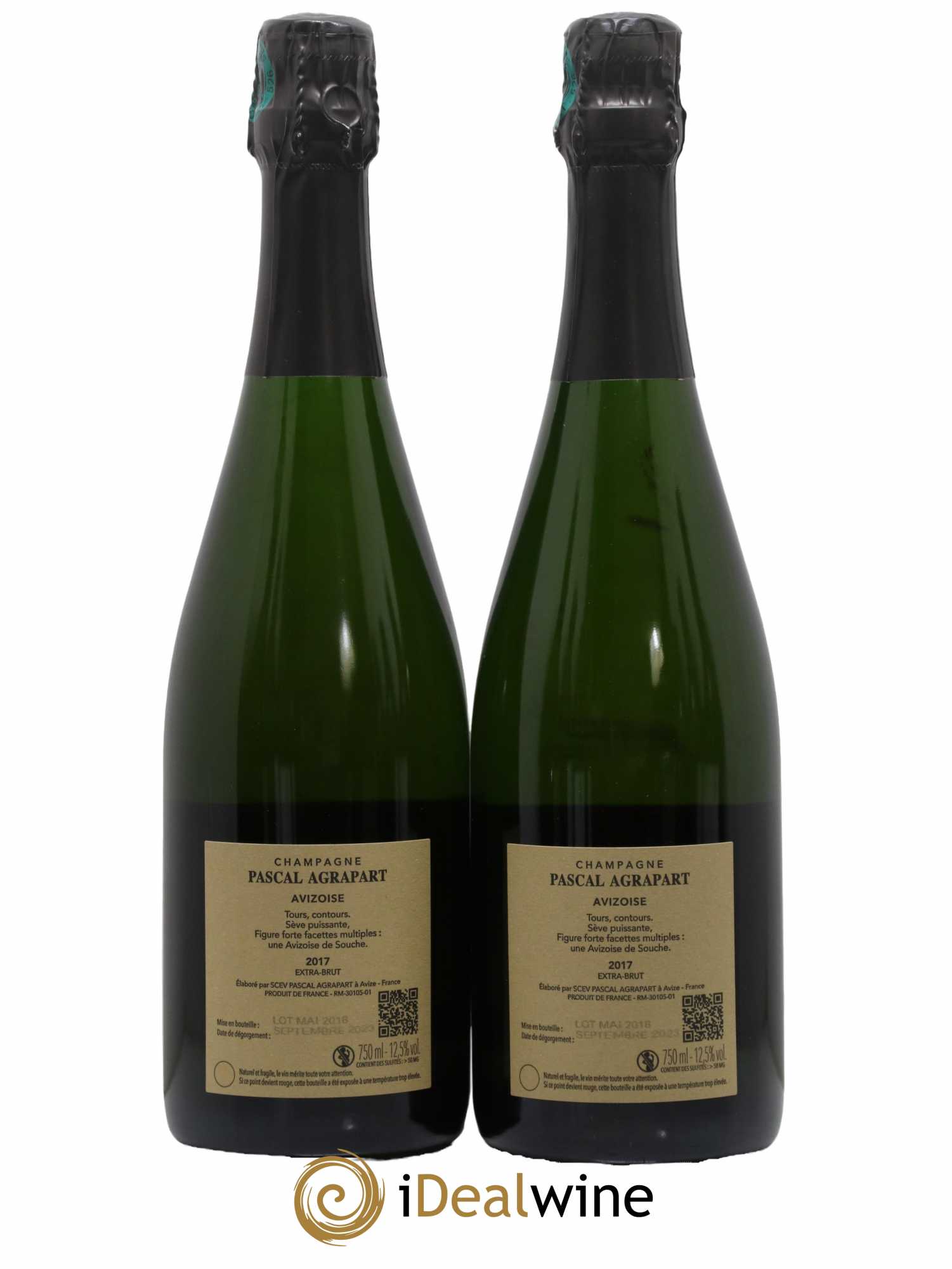 Avizoise Blanc de Blancs Brut Nature Pascal Agrapart 2017 - Posten von 2 Flaschen - 1